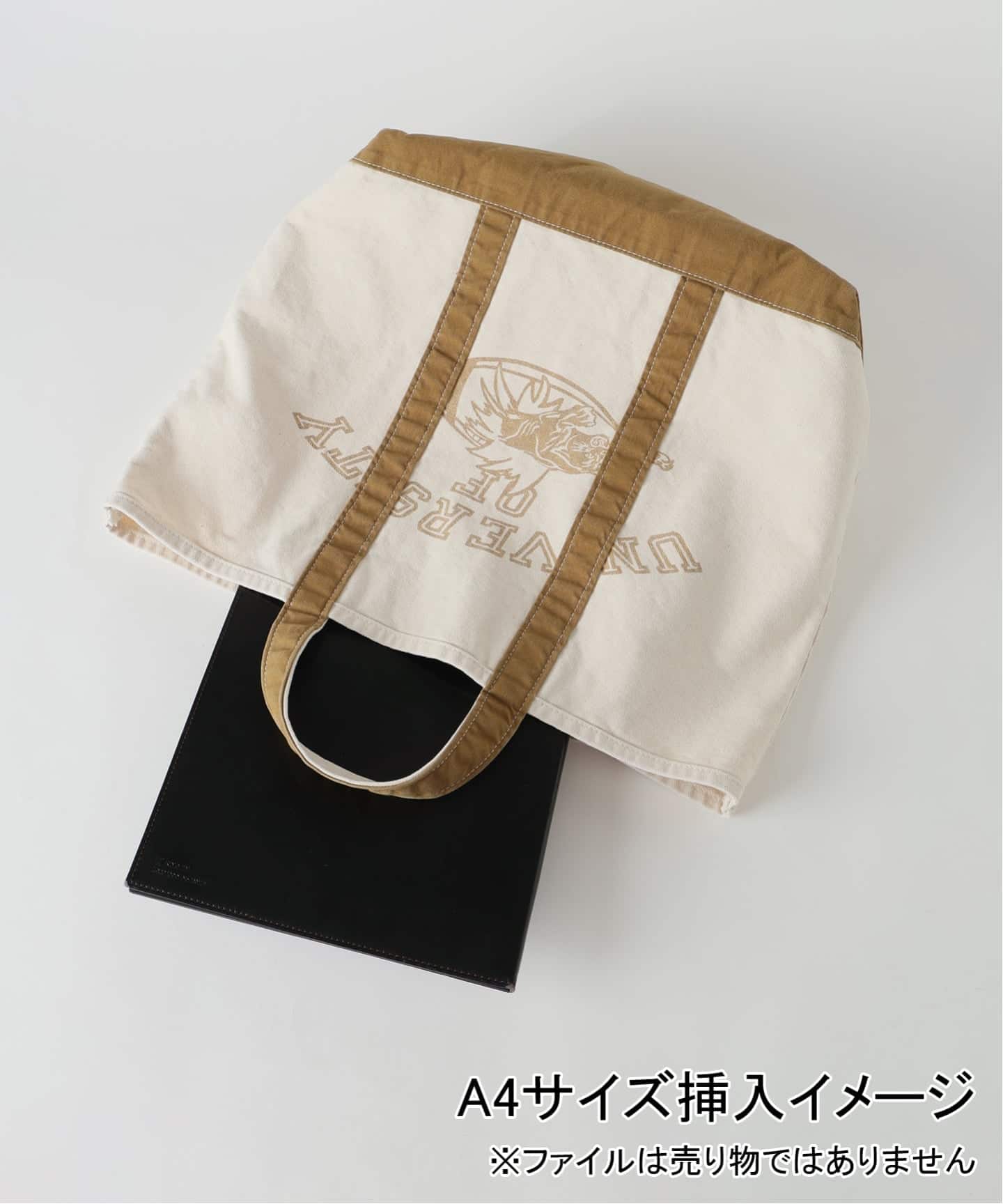 REMI RELIEF/レミ レリーフ】 TOTE BAG UNIVERSITY（トートバッグ）｜L