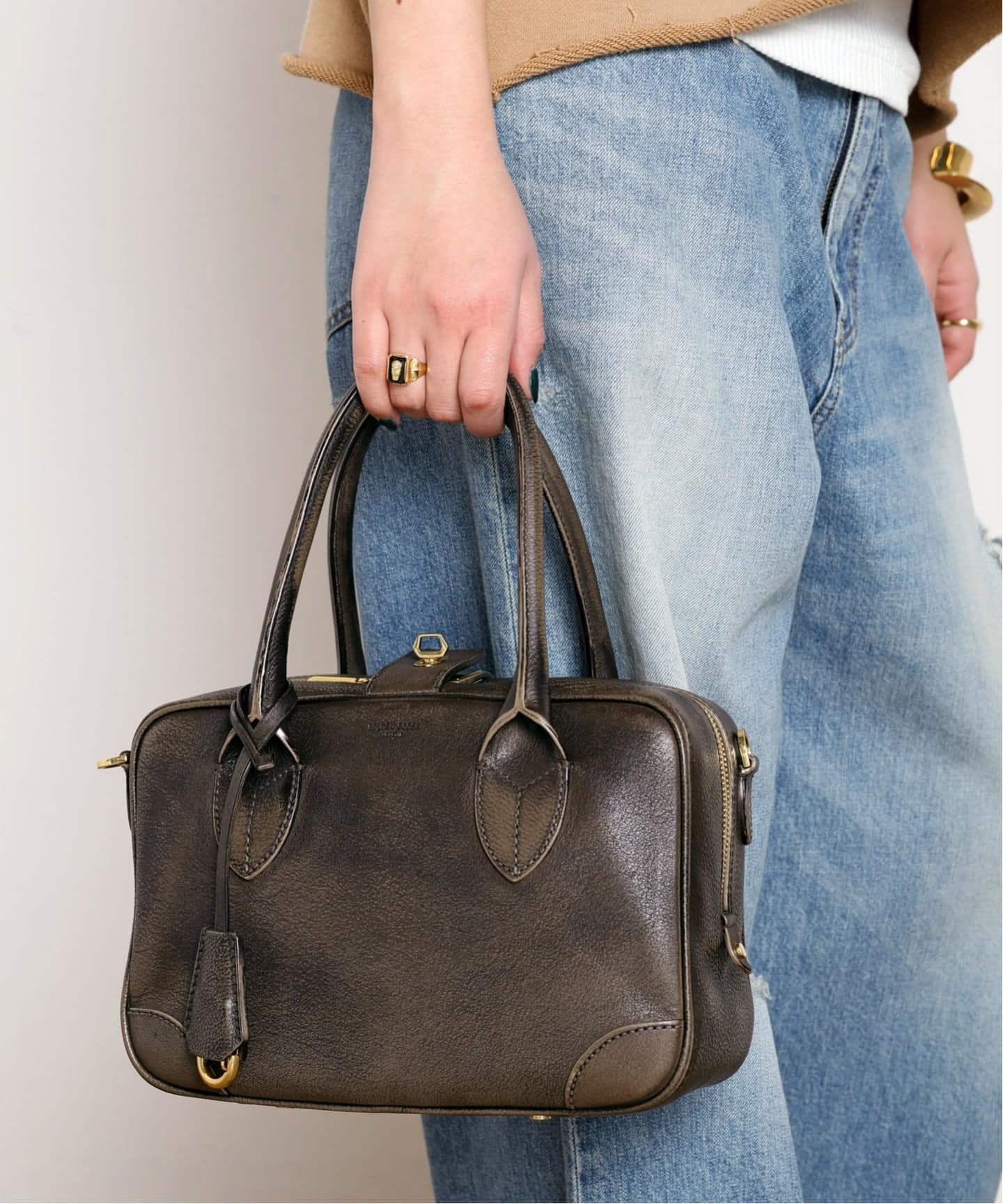 GOLDEN GOOSE / ゴールデングース】VITA BAG(Brown)（ハンドバッグ
