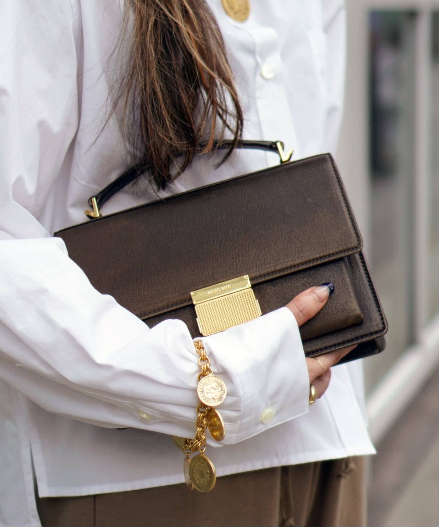 GOLDEN GOOSE / ゴールデングース】VENEZIA BAG( BROWN)（ハンドバッグ 