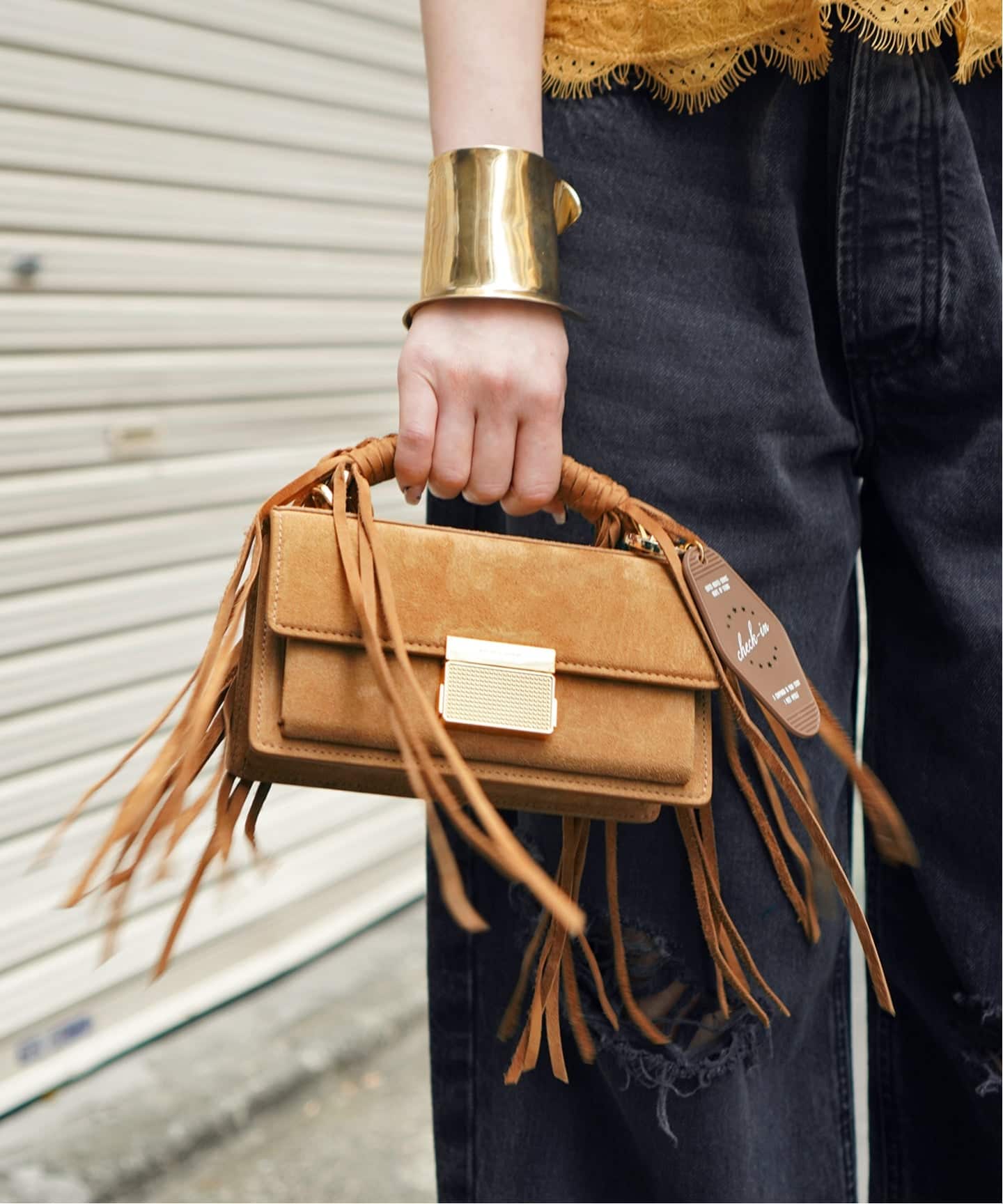 GOLDEN GOOSE / ゴールデングース】VENEZIA SMALL FRINGE SUEDE