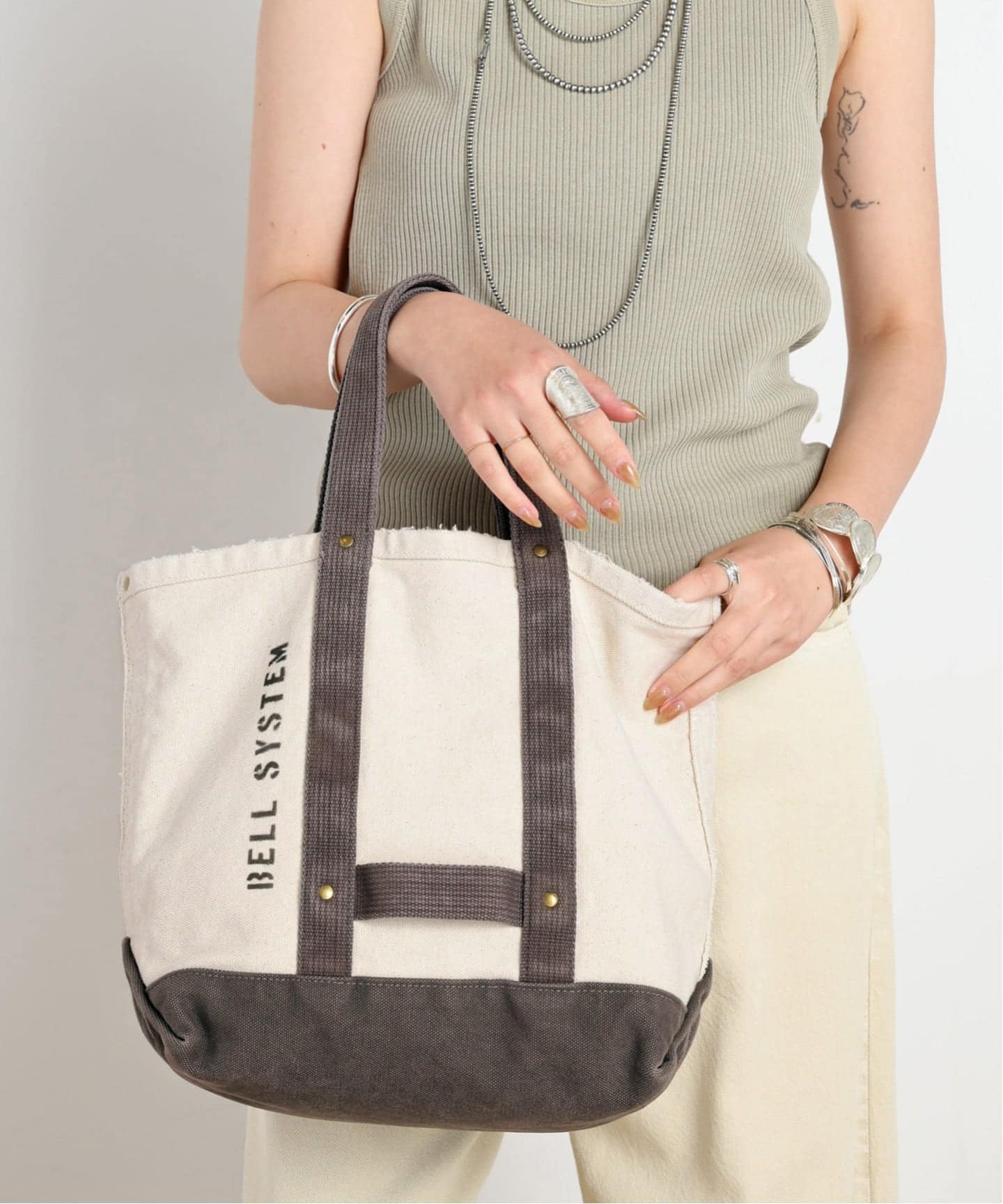 予約》【BELL SYSTEM/ベルシステム】別注Distressed Tote Bag（トート