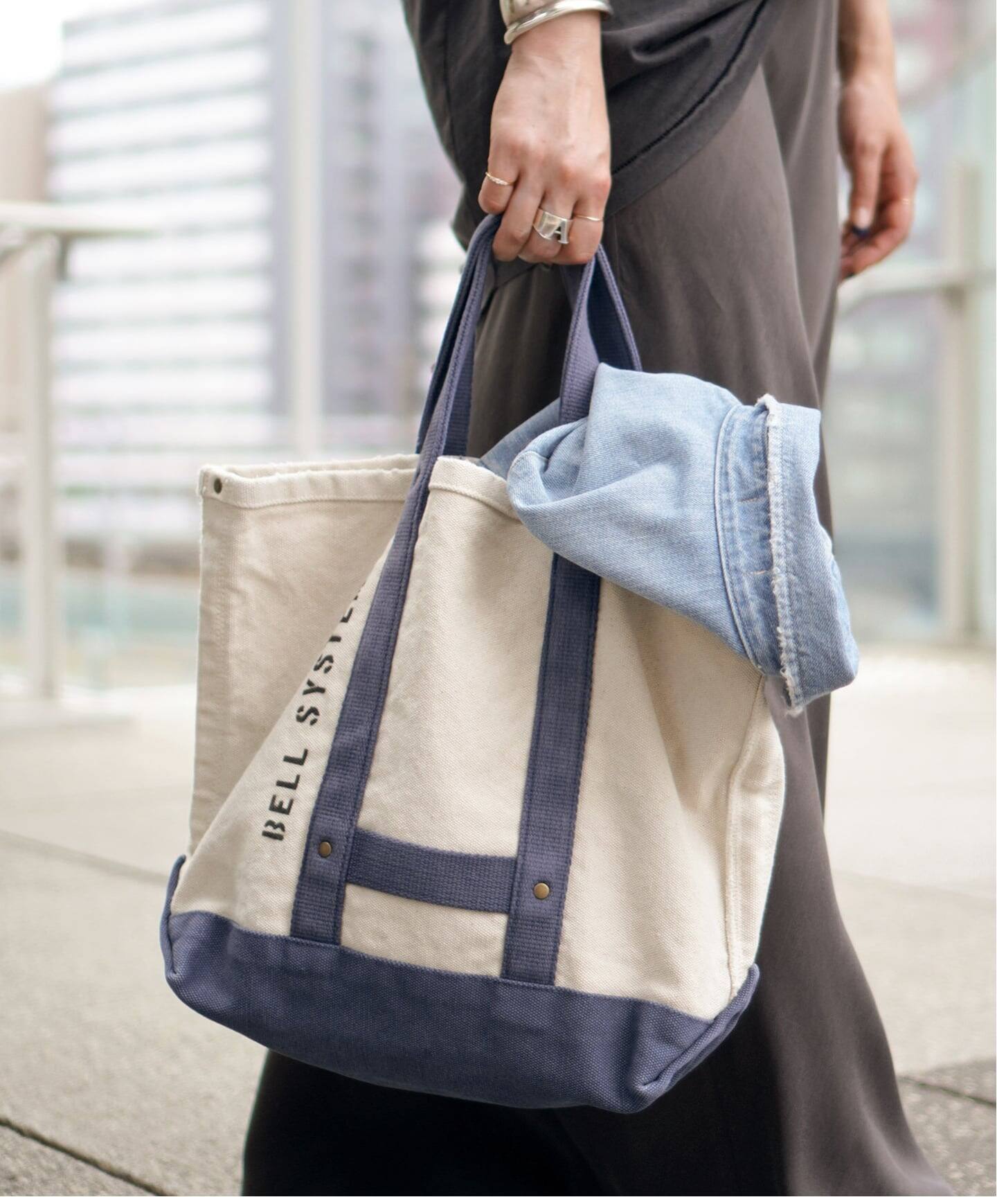 BELL SYSTEM/ベルシステム】別注Distressed Tote Bag（トートバッグ 