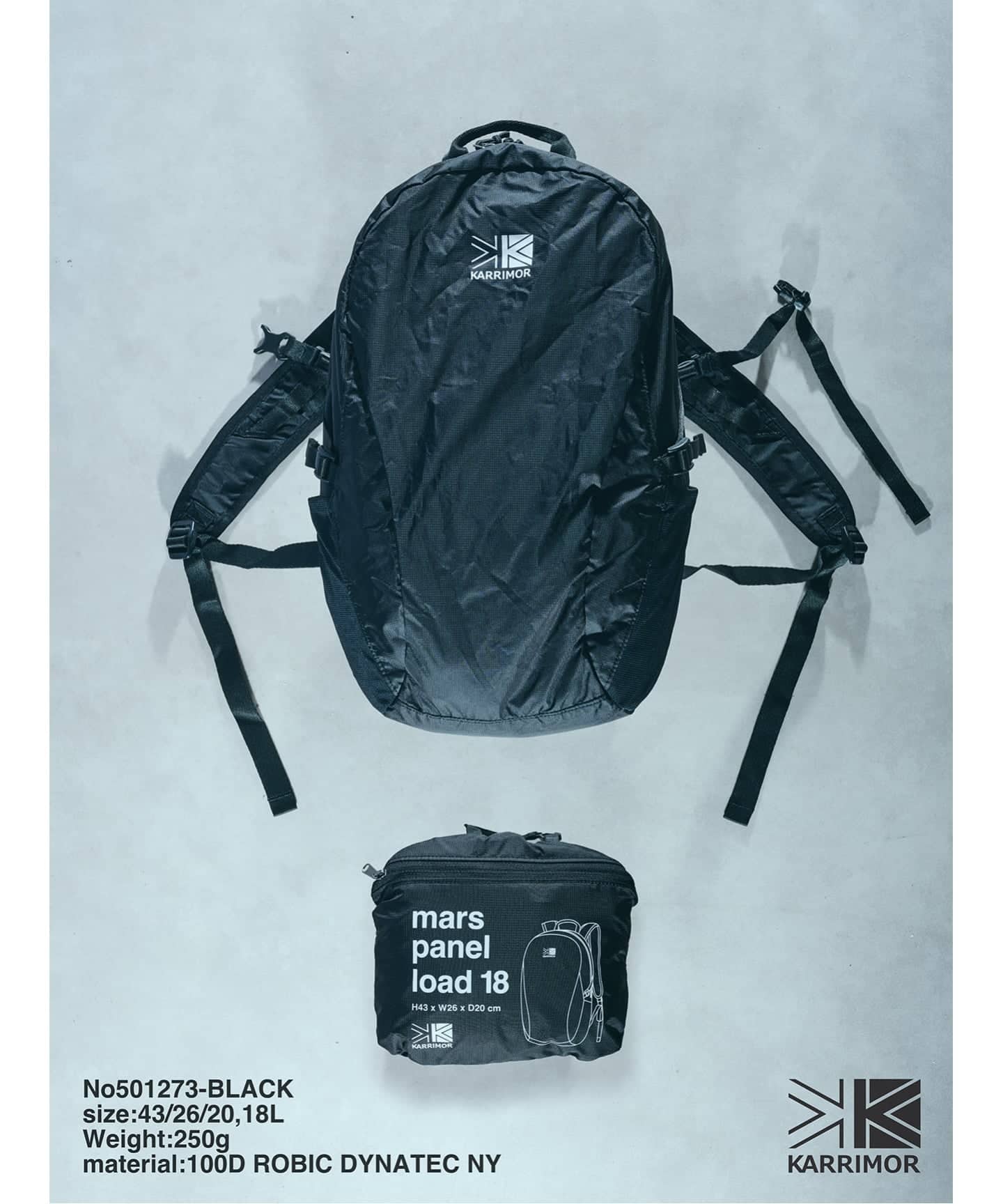 ANDMARY Sサイズ　新品未使用 KARRIMOR / カリマー mars panel load 18（バックパック／リュック