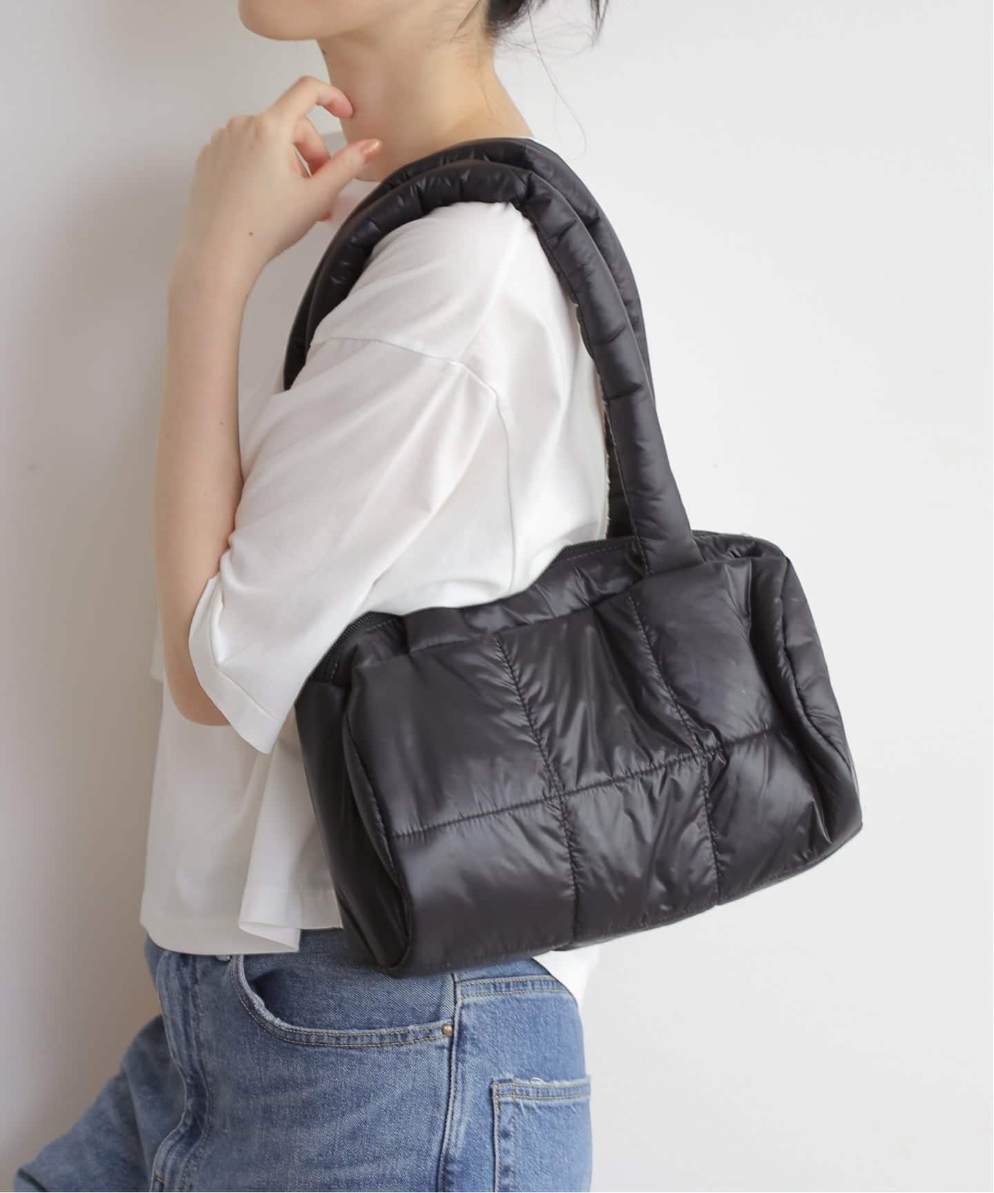 ナイロンキルトハンドバッグ（ハンドバッグ）｜B.C STOCK（ベーセー