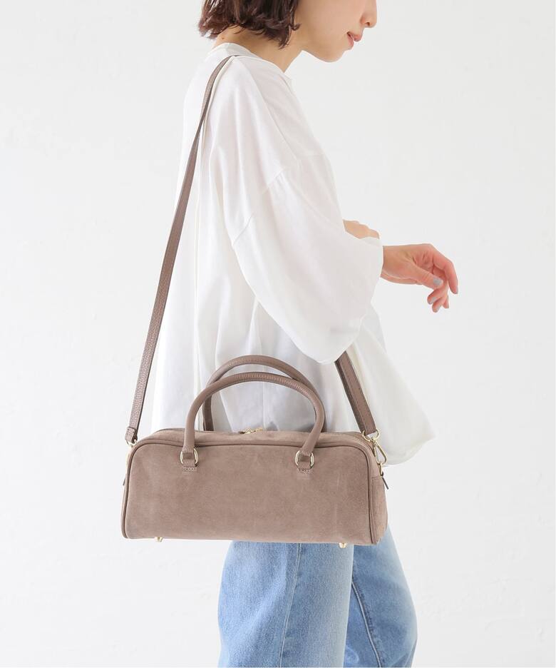 WEB＋一部店舗限定】AULENTTI / オウレンティ スエードボストンバッグ 