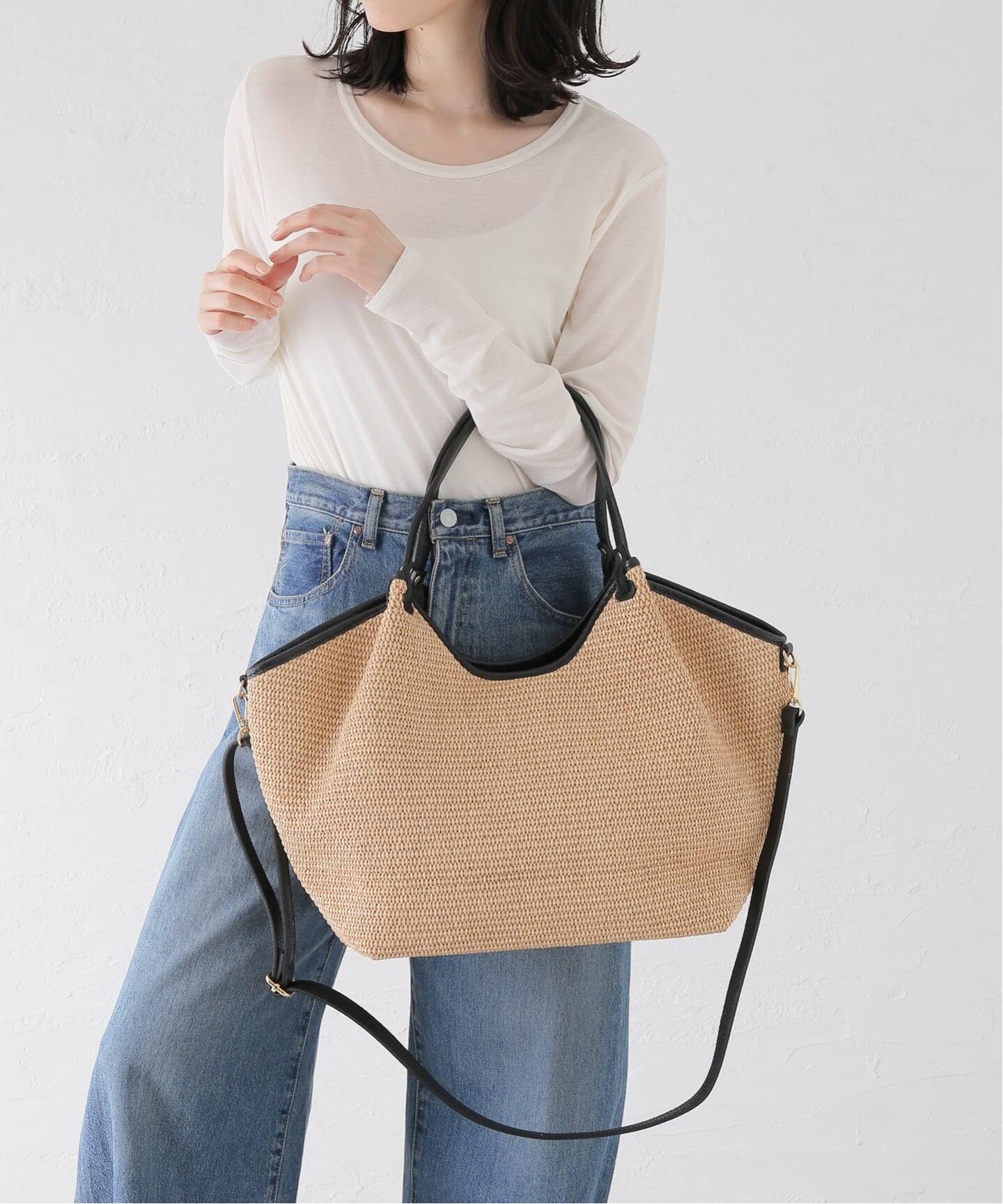 WEB＋一部店舗限定】AULENTTI / オウレンティ ラフィアトートコンビ
