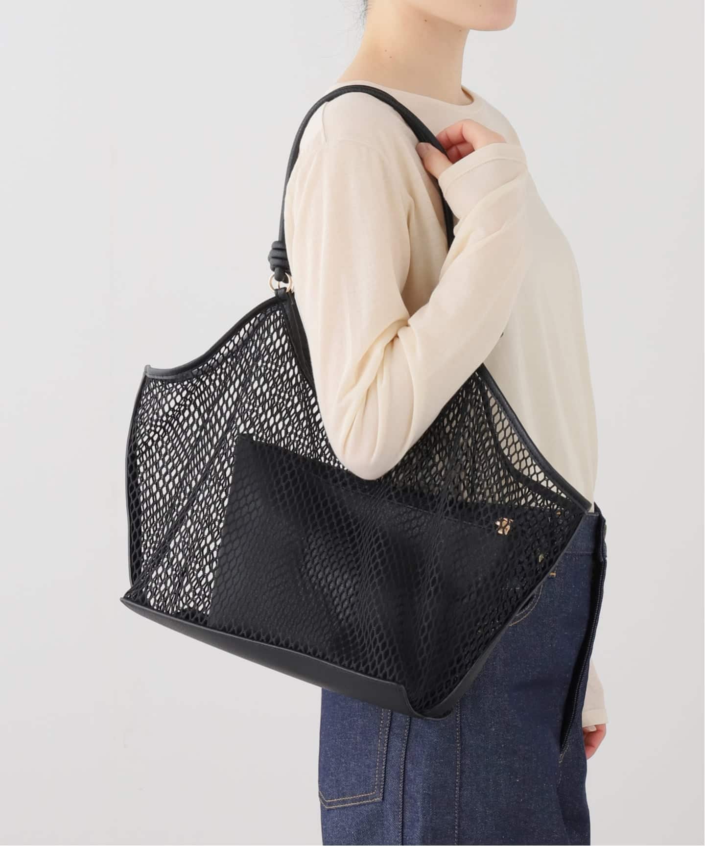 メッシュ編みトートバッグ（トートバッグ）｜B.C STOCK（ベーセー