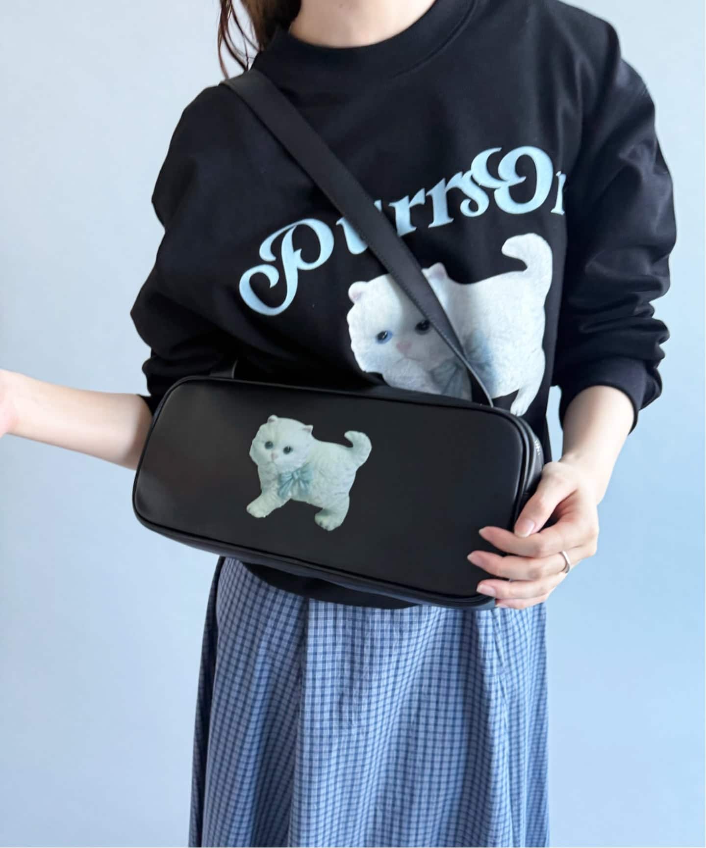 YUHAN WANG/ユハン・ワン】kitty print shoulder bag（その他バッグ