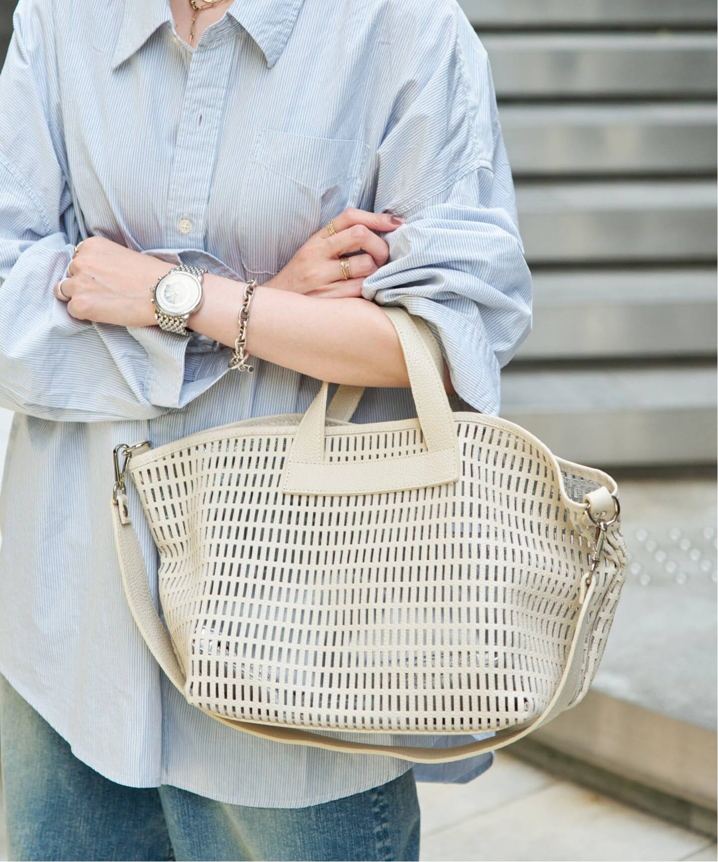レディース 未使用 Mrose/エンメローズ cut tote バッグ