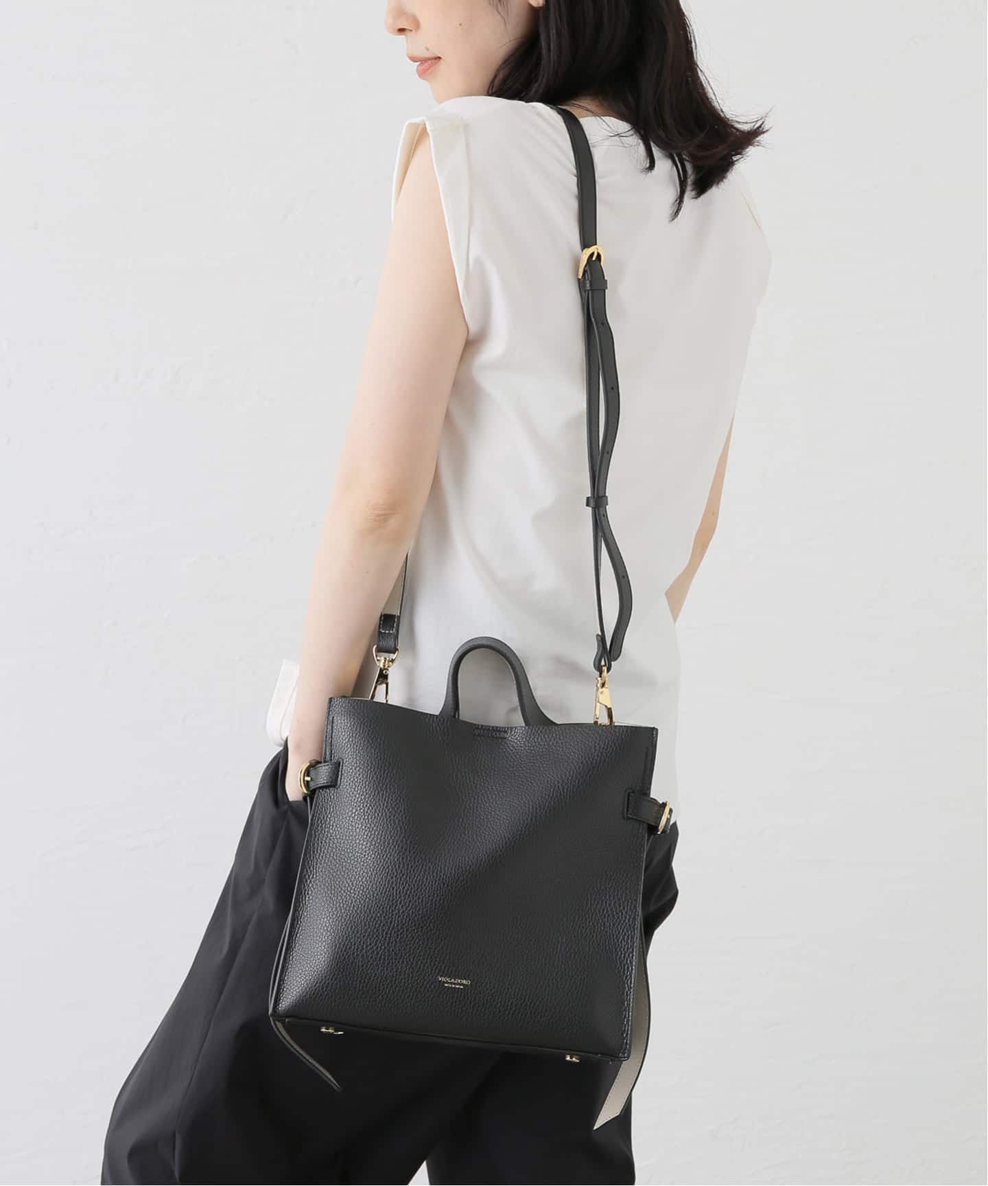 VIOLAd'ORO/ ヴィオラドーロ TRERO SIDE KNOT TOTE（トートバッグ