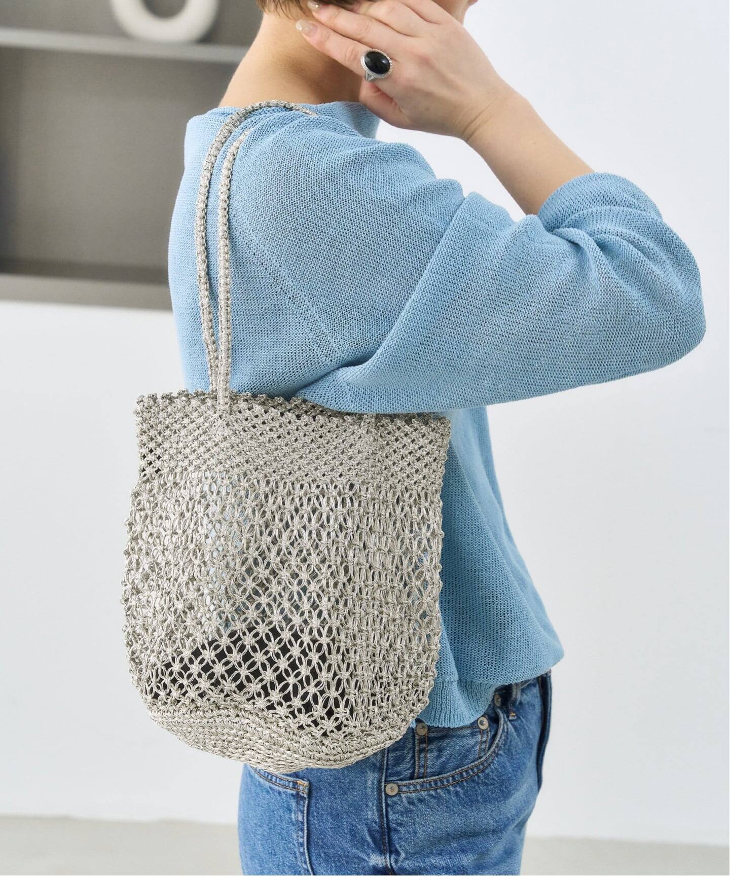 THE BAGMATI/バクマティ メタリックメッシュ BAG（ハンドバッグ）｜LE