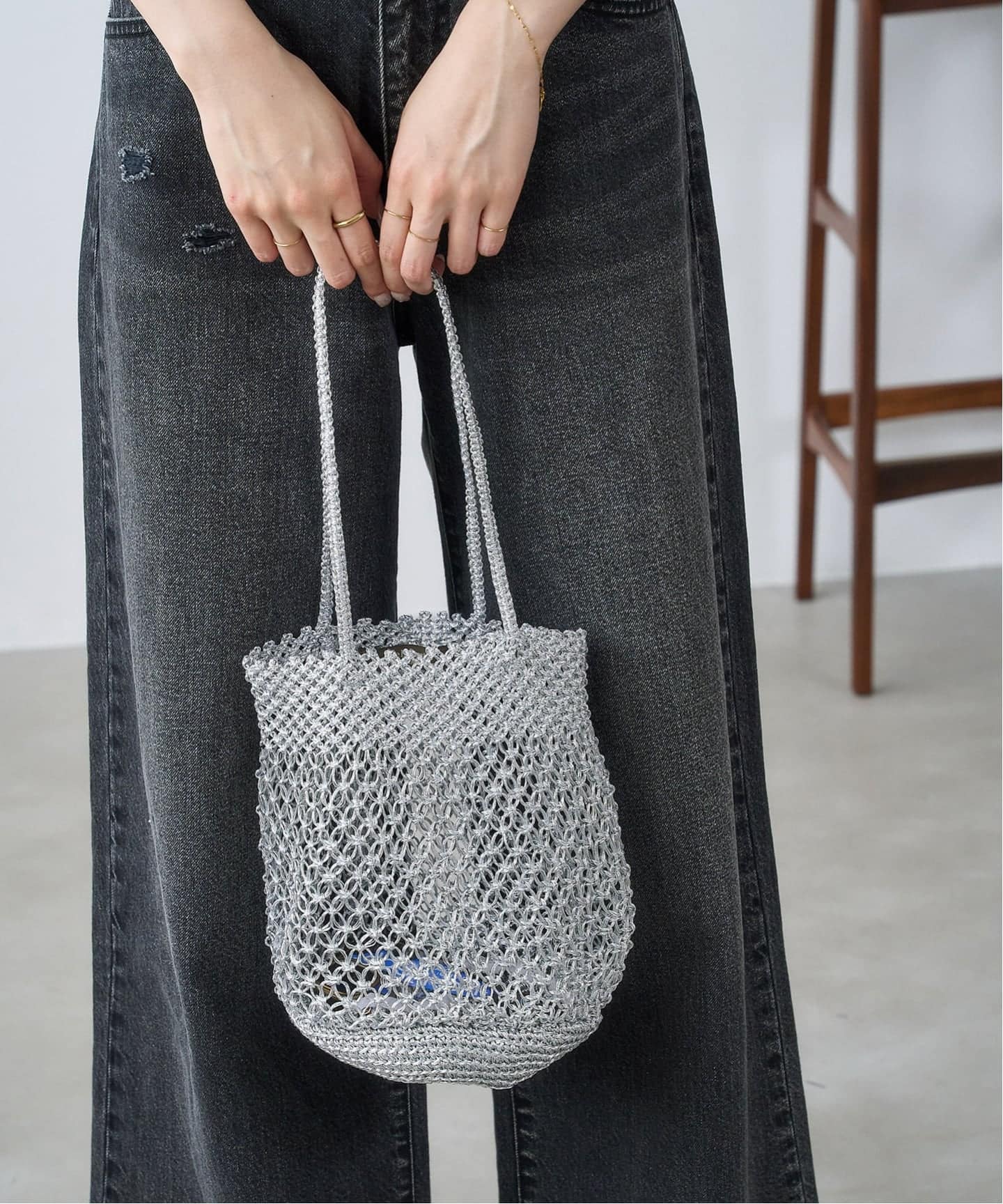THE BAGMATI/バクマティ メタリックメッシュ BAG（ハンドバッグ）｜LE