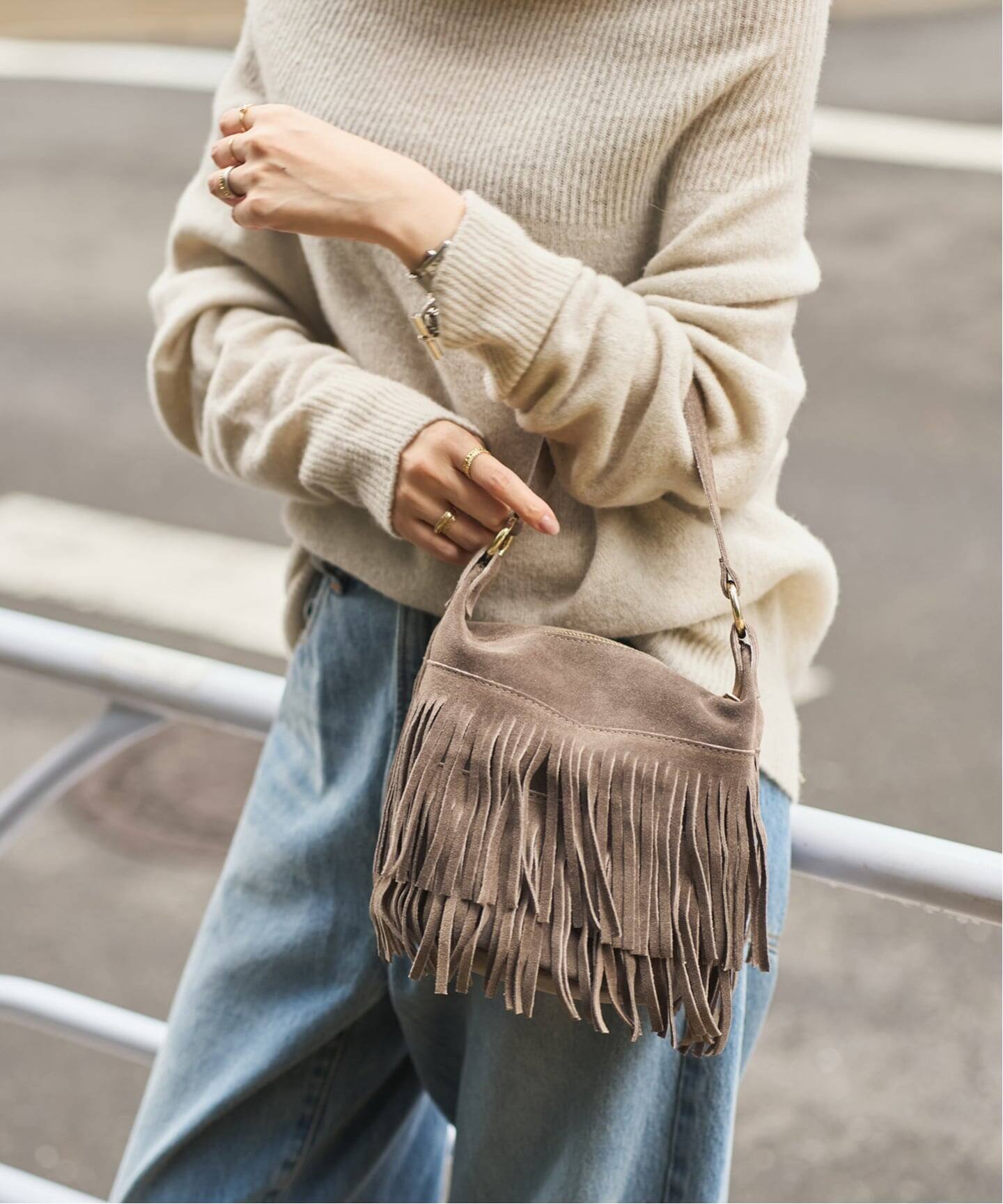 WEB限定》MILOS/ミロス fringe バッグ（ショルダーバッグ）｜LE TALON 
