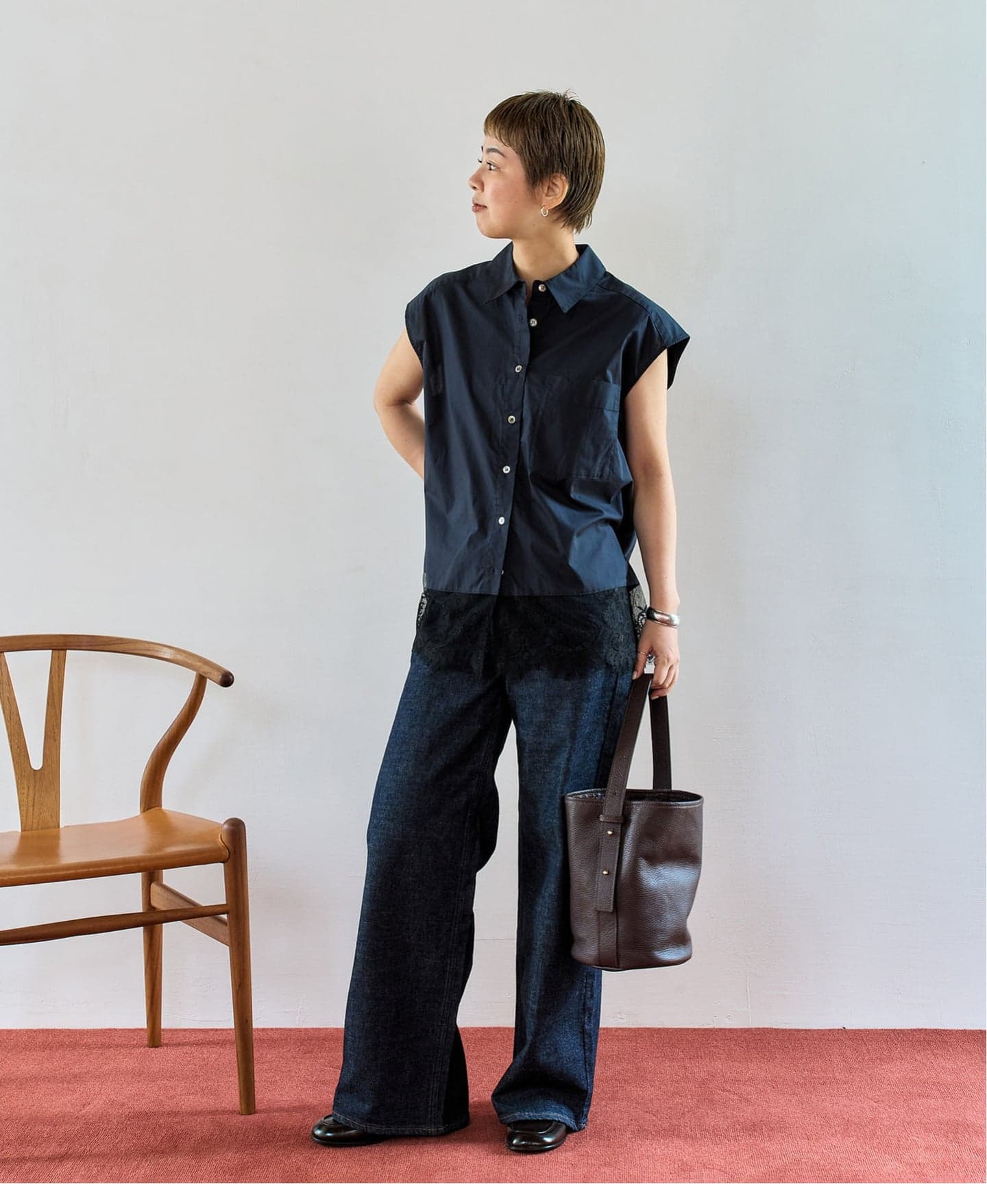 WEB限定》MARCOMASI/マルコマージ leather basket leo（トートバッグ