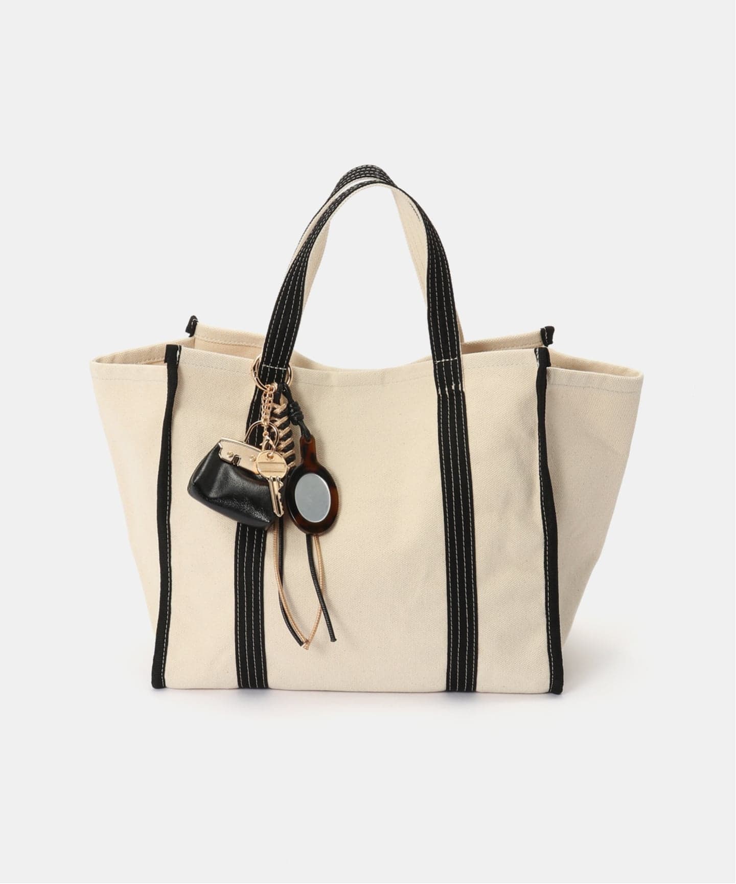 cachecache/カシュカシュ チャームツキキャンバストート（トートバッグ