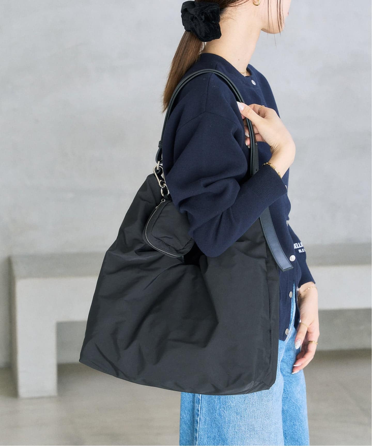 LETALON ナイロンコンビ2WAYギャザーBAG（トートバッグ）｜LE TALON