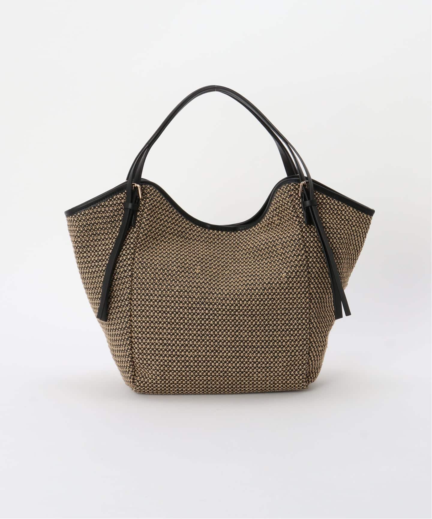 lulu large ベージュ ブラック トートバッグ LETALON bicolor BIG TOTE（トートバッグ）｜LE TALON（ル タロン）の