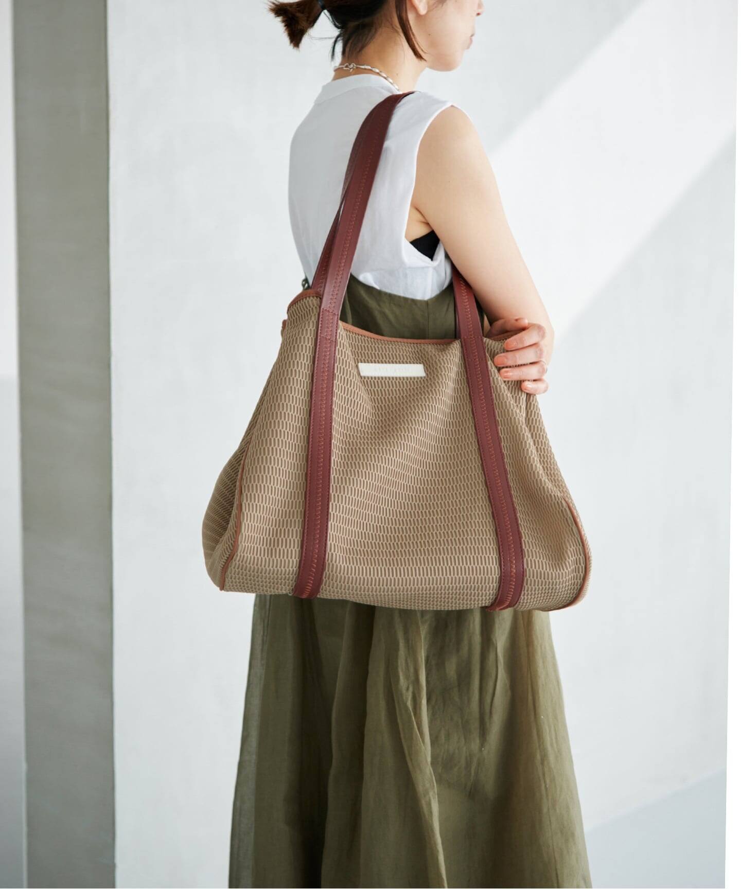 洗濯機洗い可》qbag paris/キューバッグ パリ 別注NEST ZIP L バッグ 