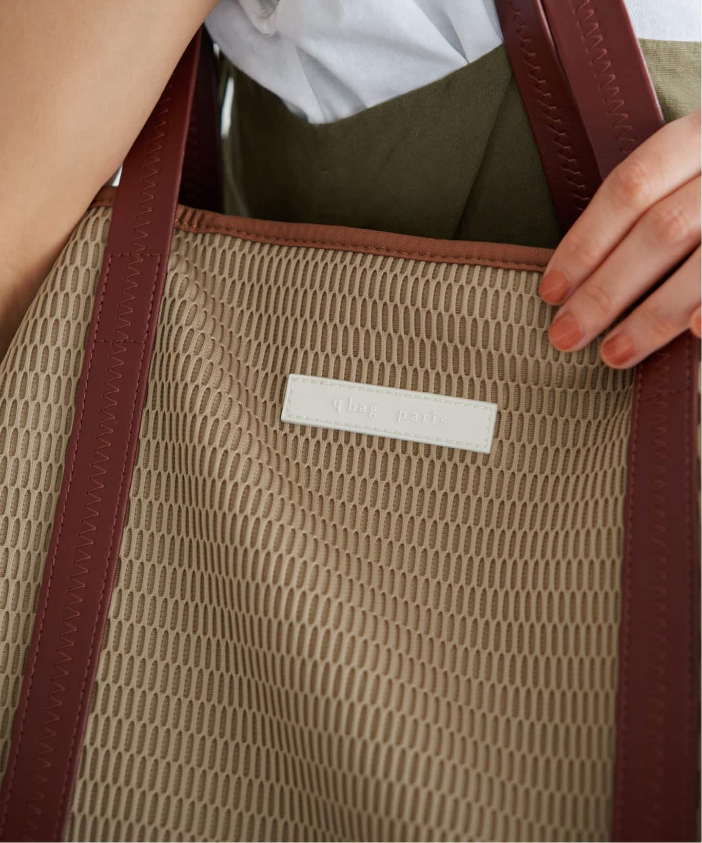 洗濯機洗い可》qbag paris/キューバッグ パリ 別注NEST ZIP L バッグ