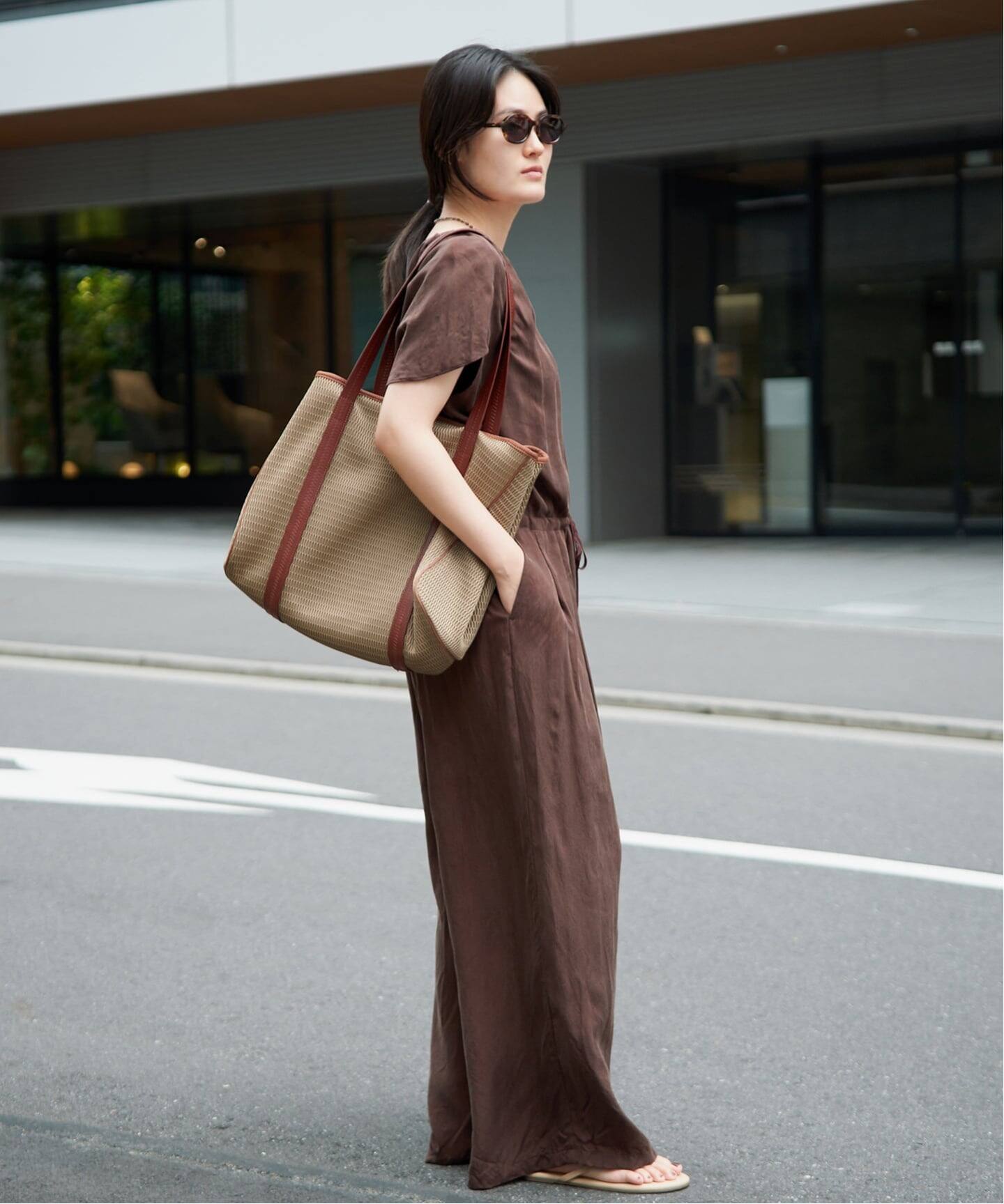 洗濯機洗い可》qbag paris/キューバッグ パリ 別注NEST ZIP L バッグ 