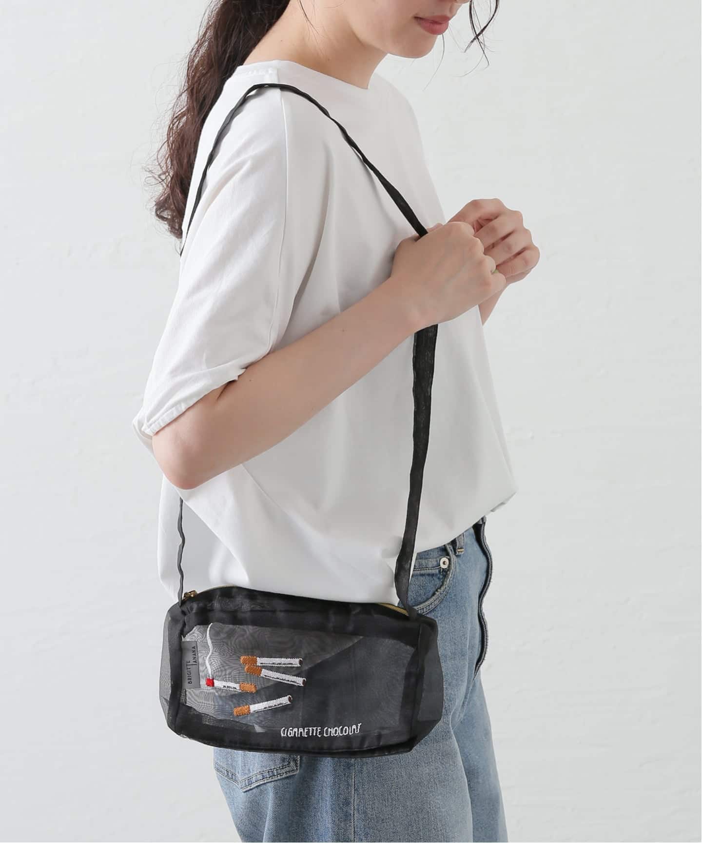 ブリジットタナカ　IENAコラボバッグ BRIGITTE TANAKA/ブリジット タナカ チョコレートシガレット バッグ