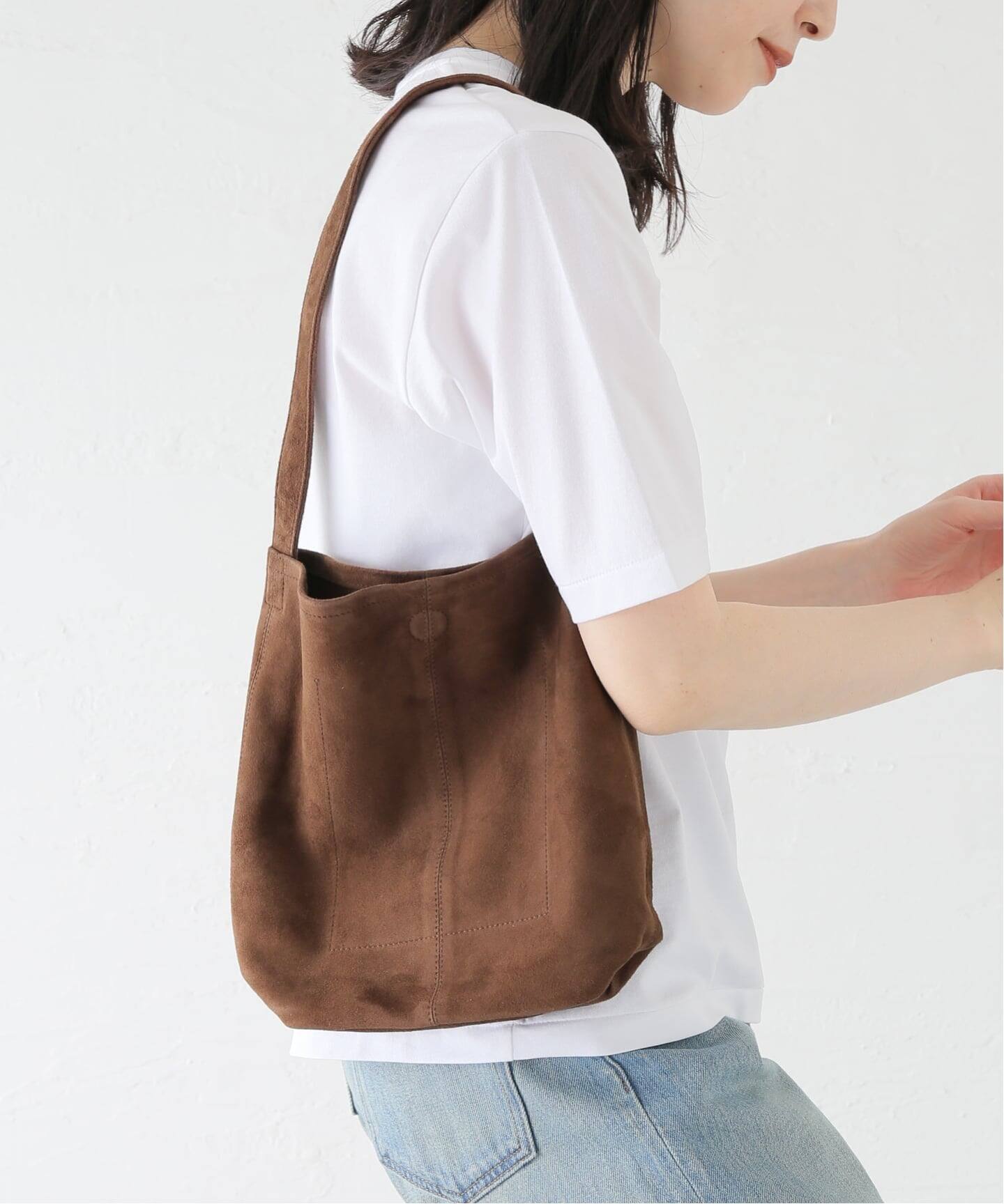 Morphee/モルフェ CYLINDER(S size)OIL SUEDE BROWN バッグ