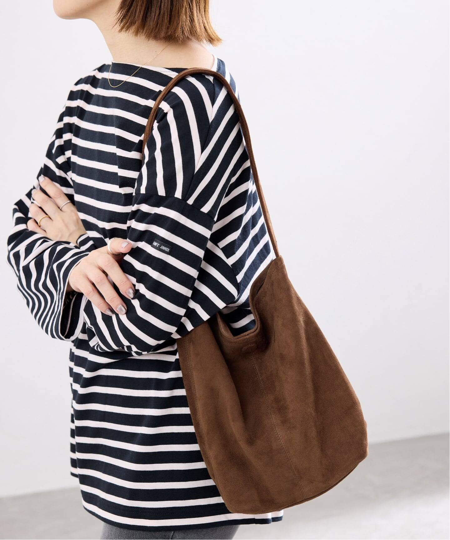 Morphee/モルフェ CYLINDER(S size)OIL SUEDE BROWN バッグ 