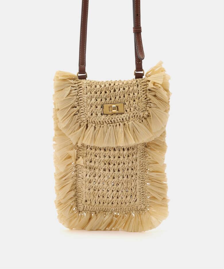 ANYA HINDMARCH/アニヤ ハインドマーチ Phone Pouch Raffia 
