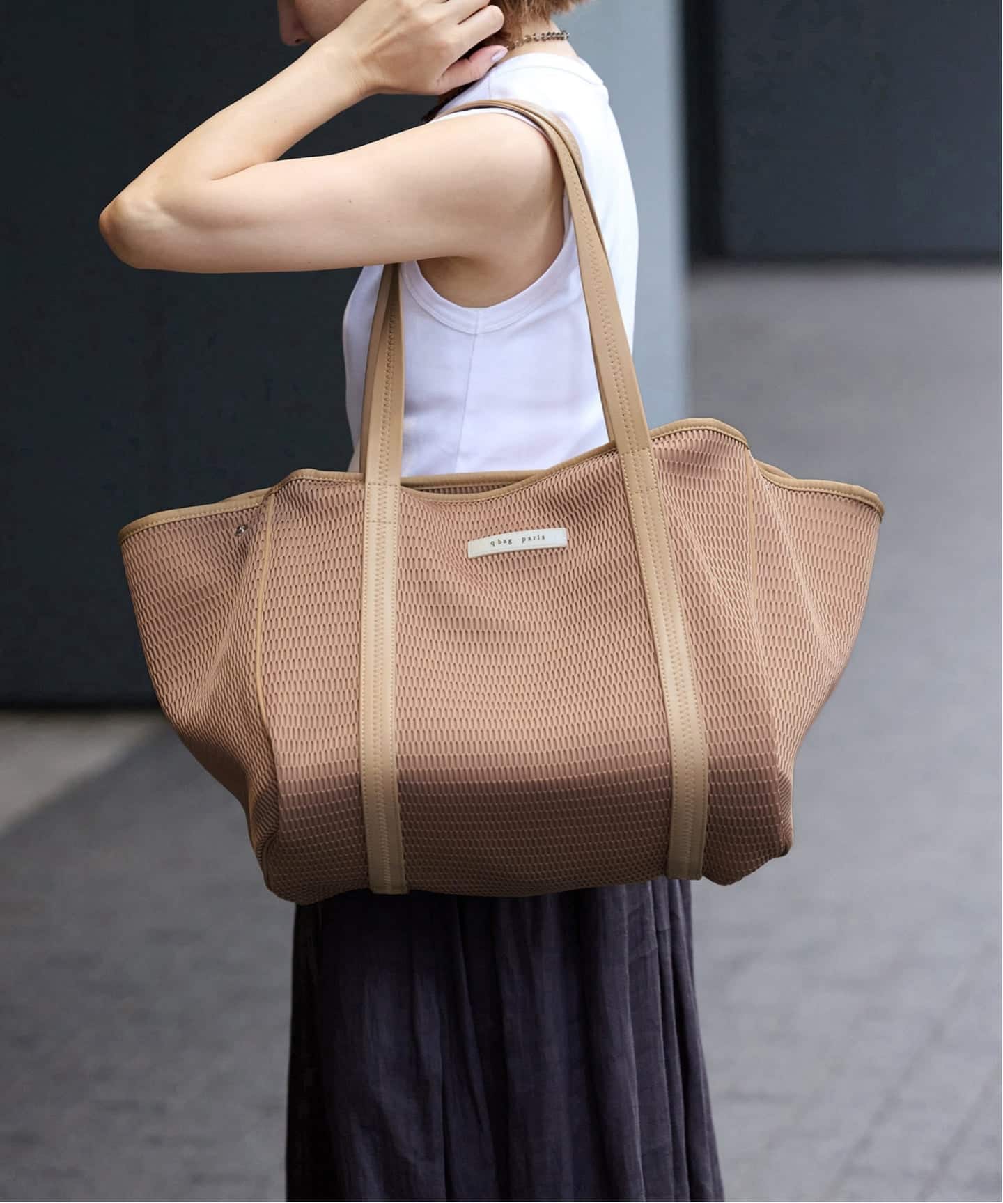 qbag paris/キューバッグ パリ NEST ZIP L バッグ（トートバッグ
