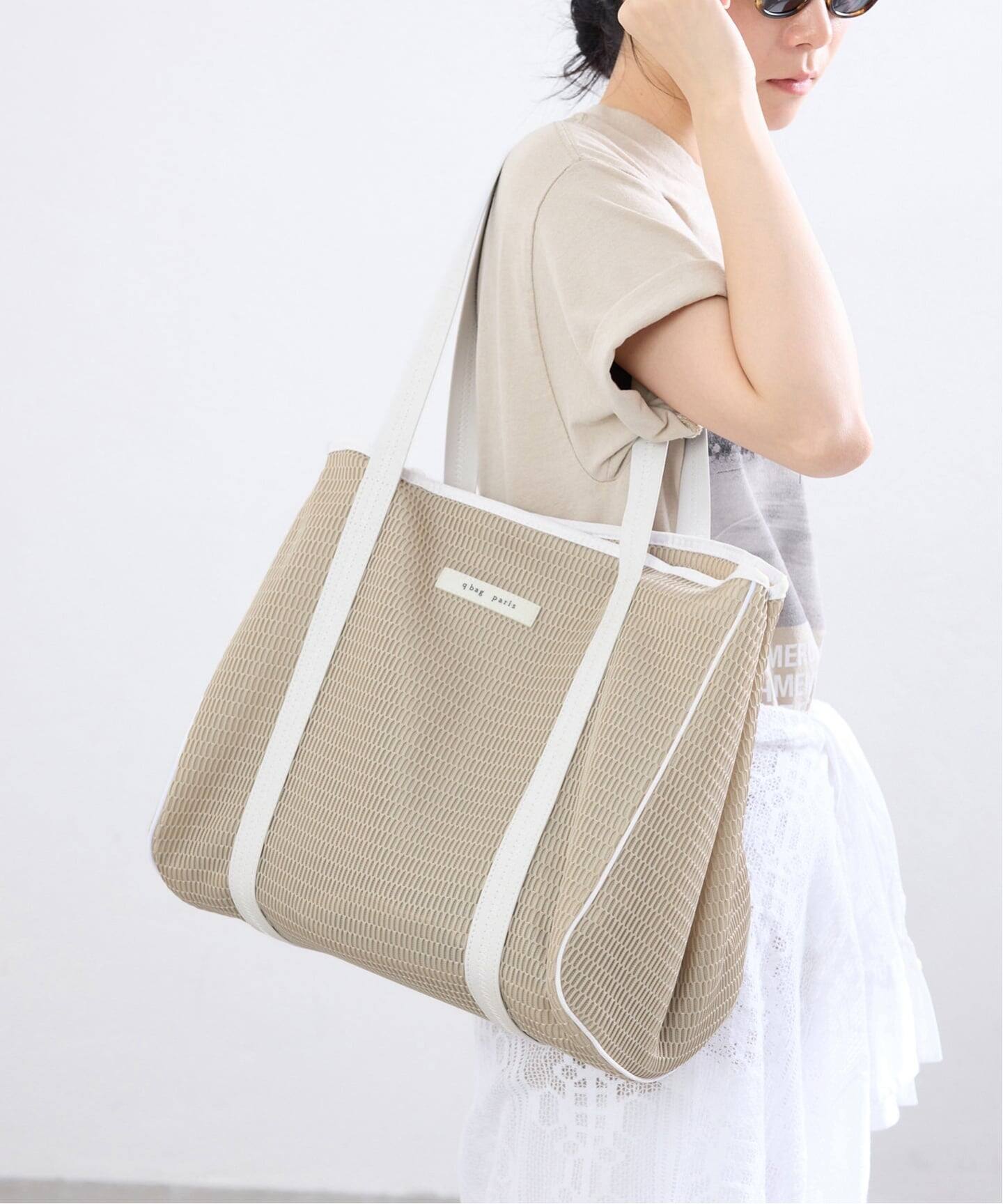 洗濯機洗い可》qbag paris/キューバッグ パリ NEST ZIP L バッグ 