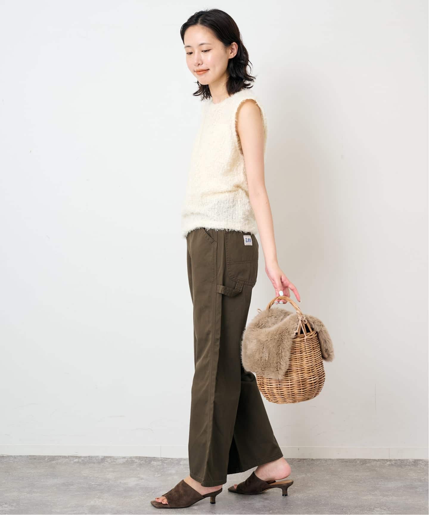 予約》BAGMATI/バグマティ SLOBE別注 ファーカゴバッグ（かごバッグ