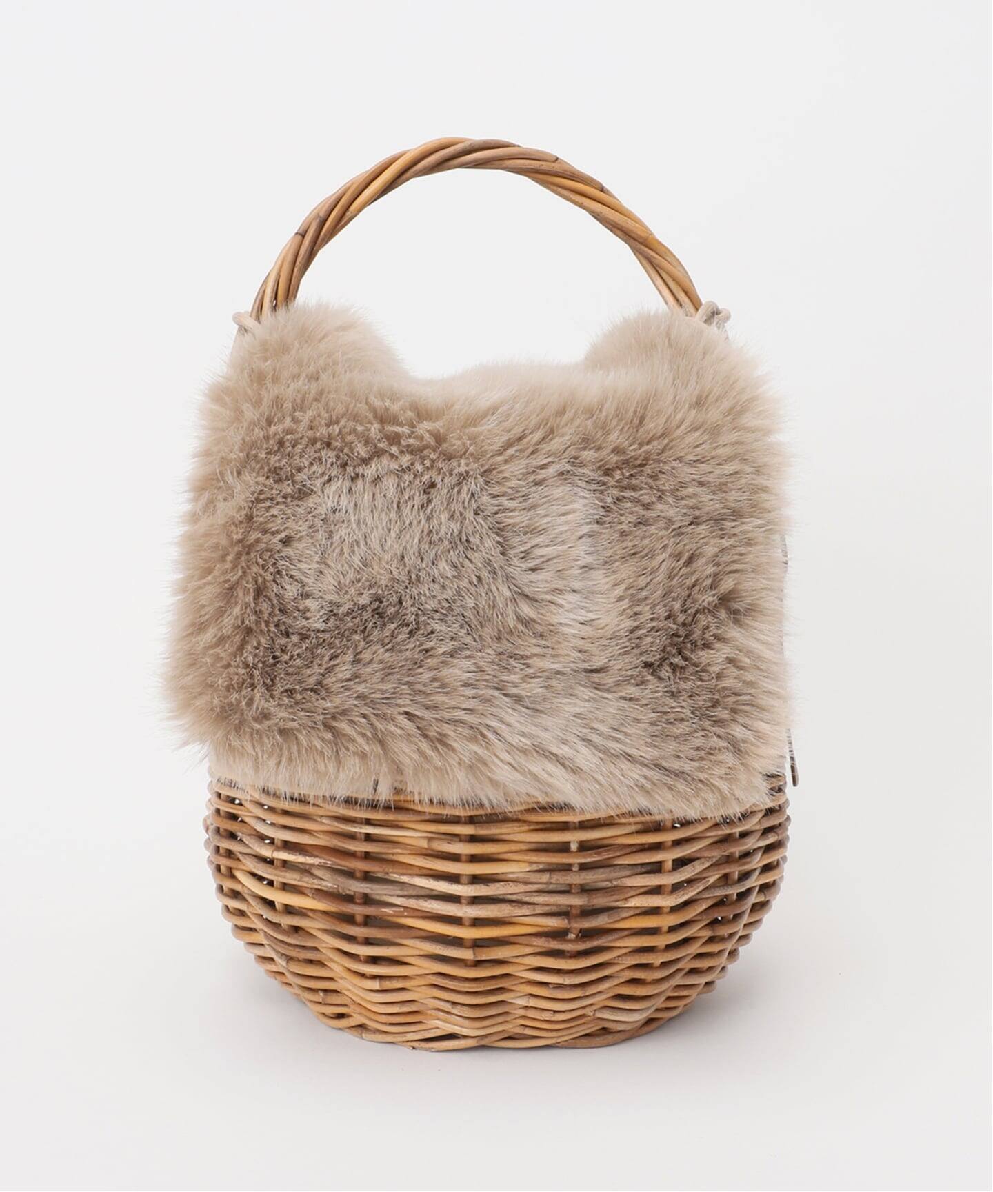 BAGMATI/バグマティ ファーカゴバッグ 予約》BAGMATI/バグマティ SLOBE別注 ファーカゴバッグ（かごバッグ