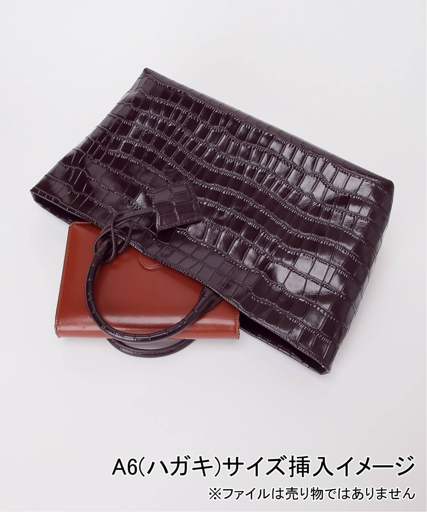 予約》SLOBE 型押しレザースクエアトートバッグ（トートバッグ