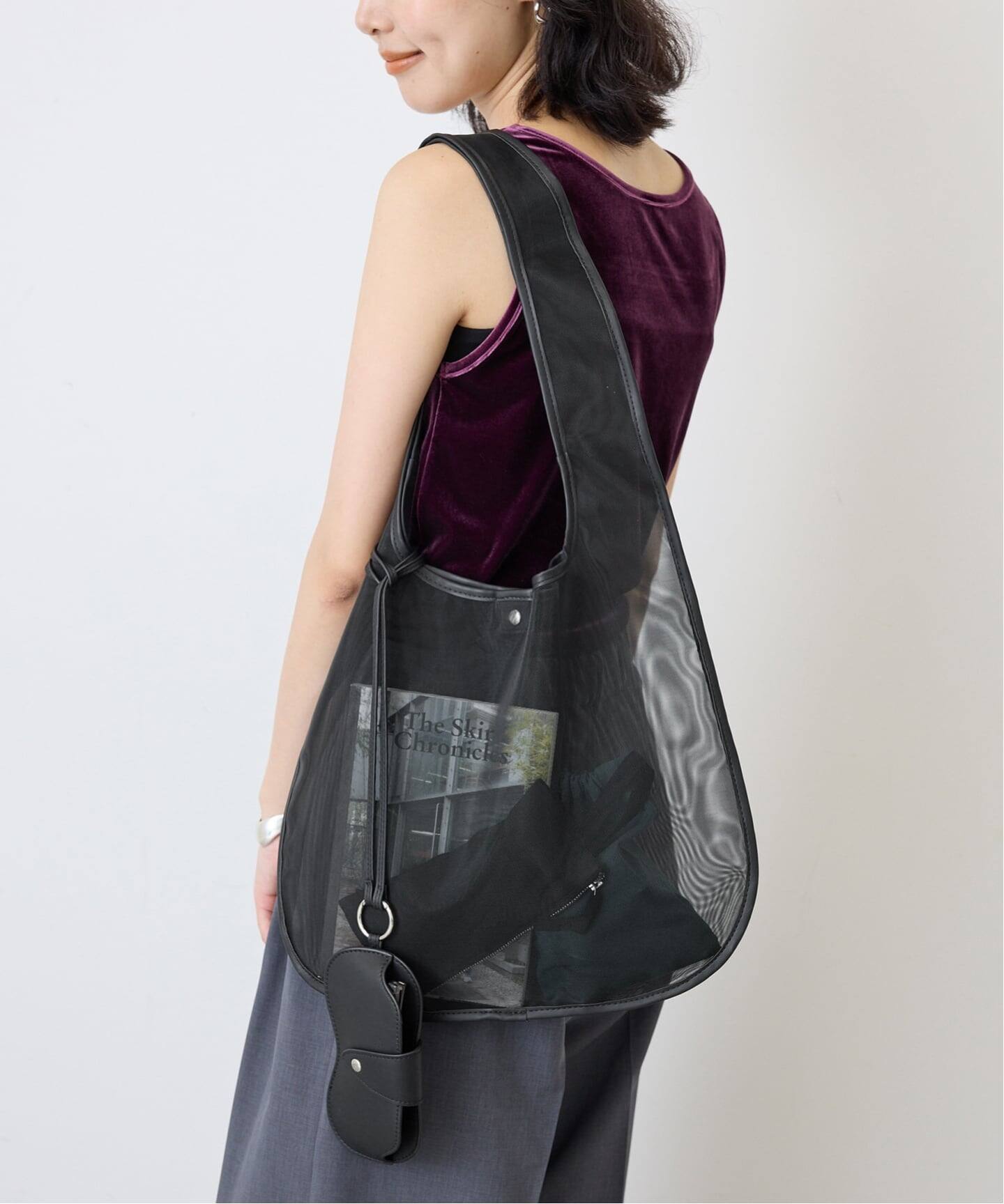 Left Bank Books SLOBE別注 グラスホルダー付きメッシュトートバッグ 
