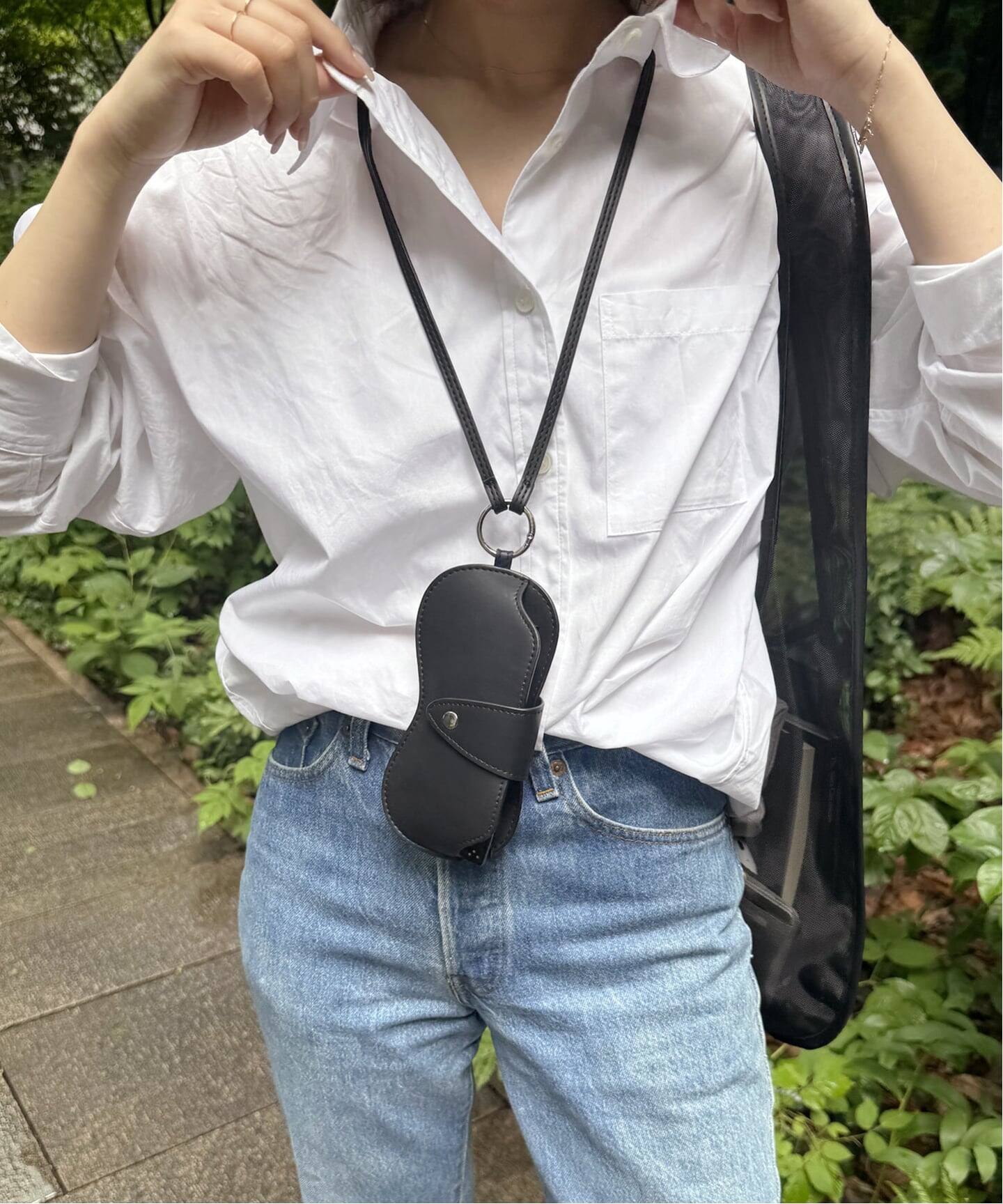 Left Bank Books SLOBE別注 グラスホルダー付きメッシュトートバッグ 