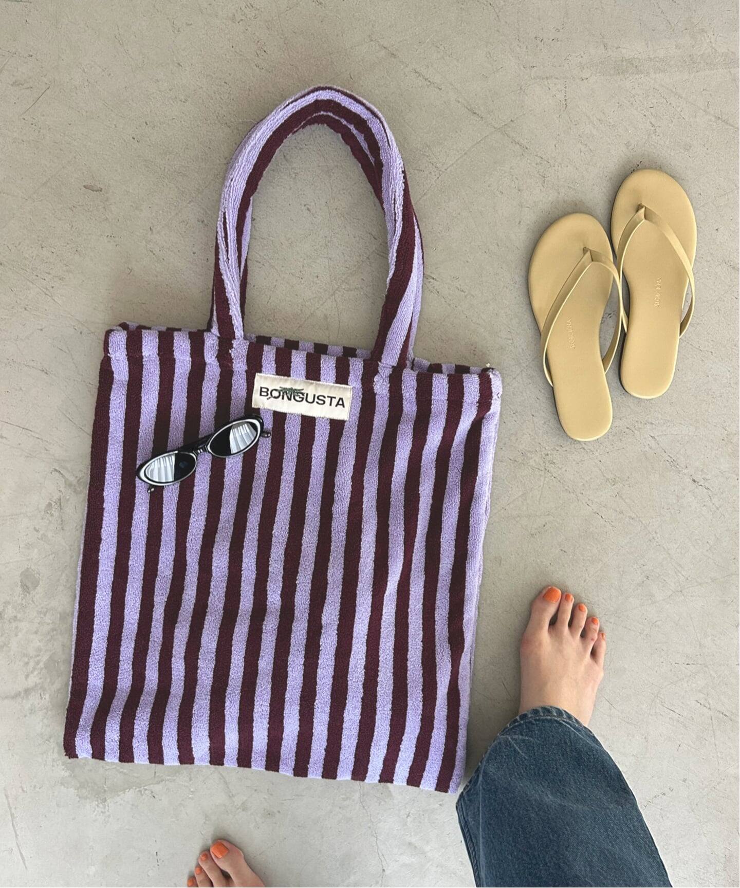 追加》BONGUSTA/ボングスタ naram striped トートバッグ（トートバッグ