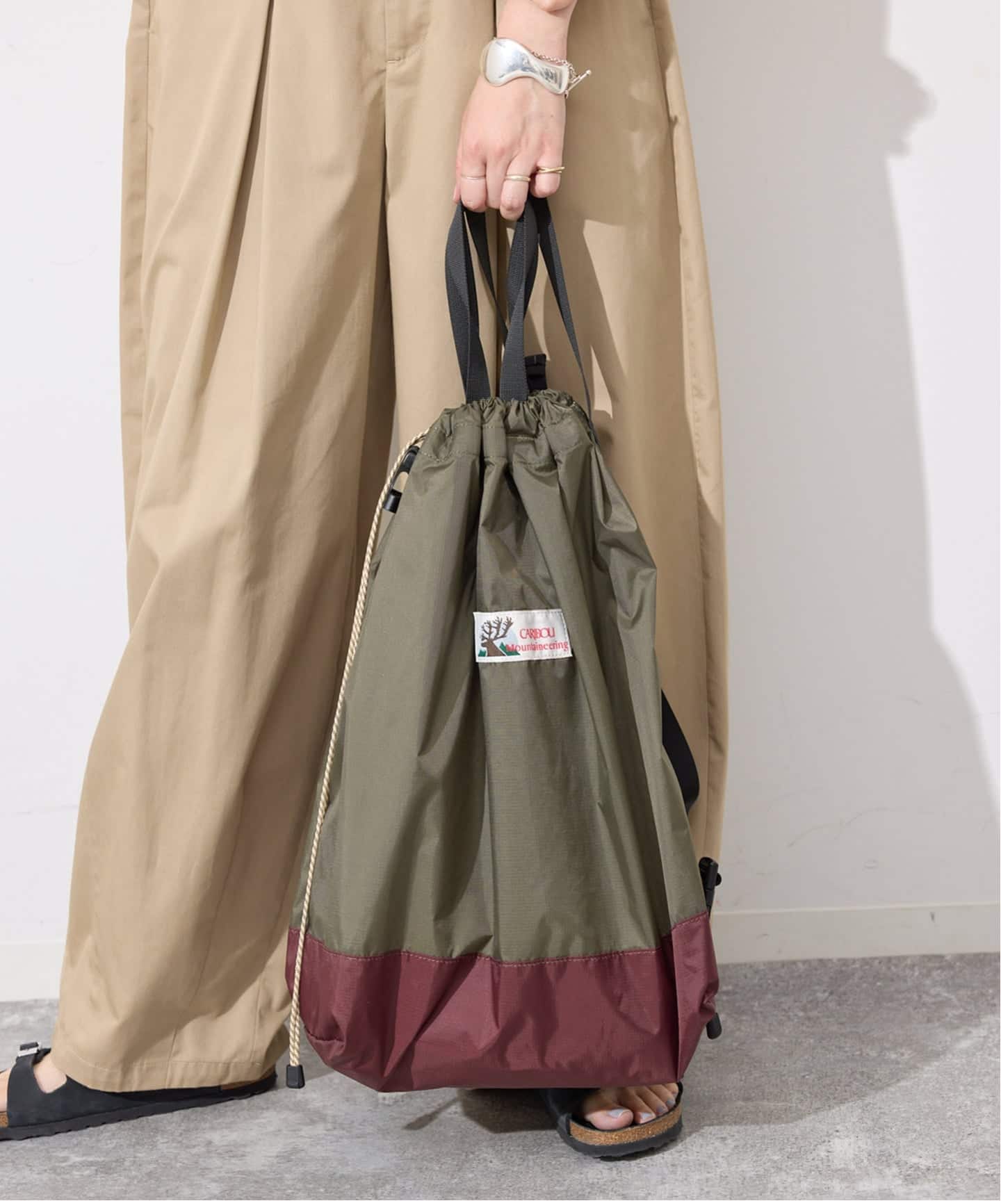 CARIBOU MOUNTAINEERING SLOBE別注 巾着ショルダーバッグ（ショルダー