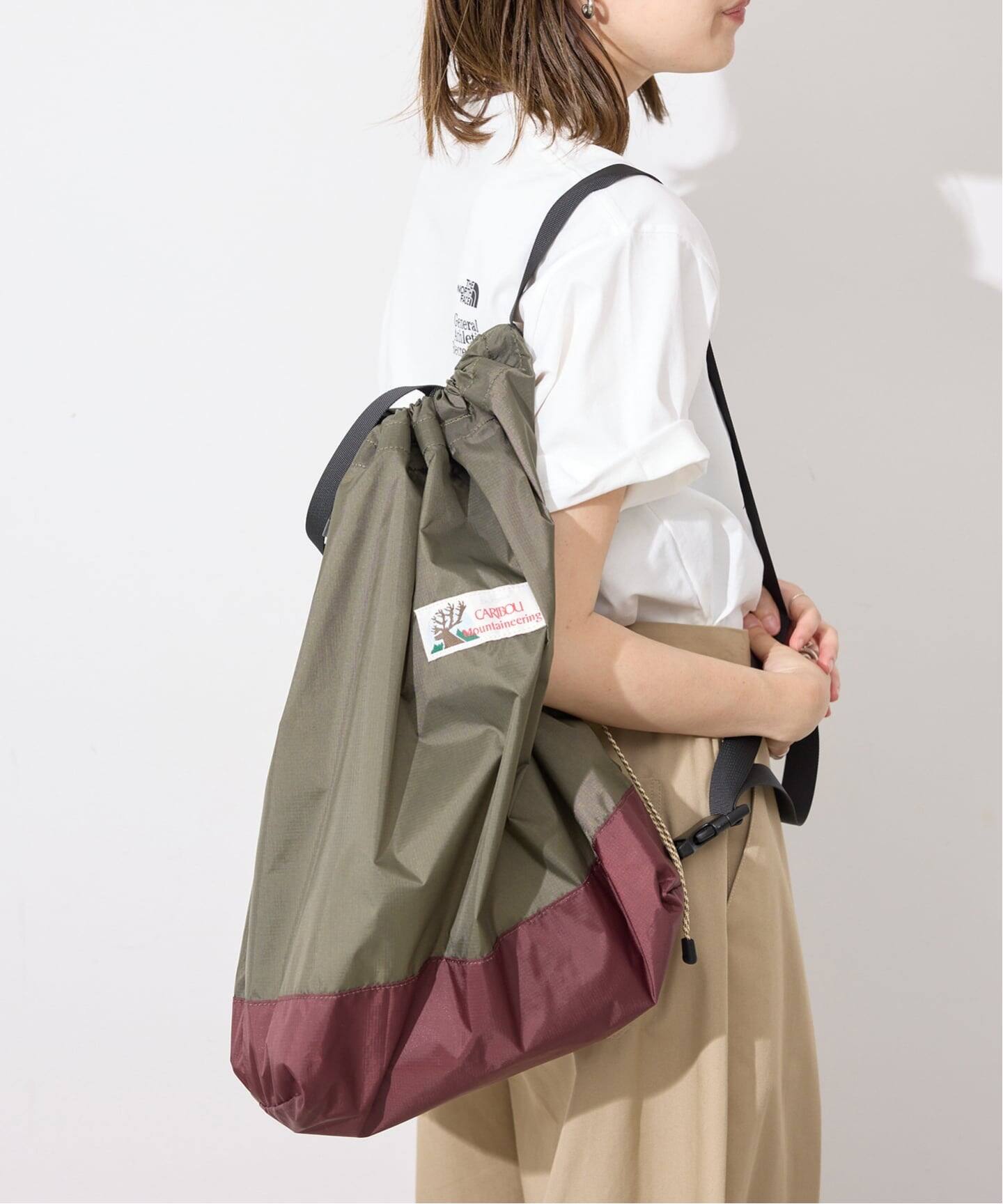 CARIBOU MOUNTAINEERING SLOBE別注 巾着ショルダーバッグ（ショルダー 