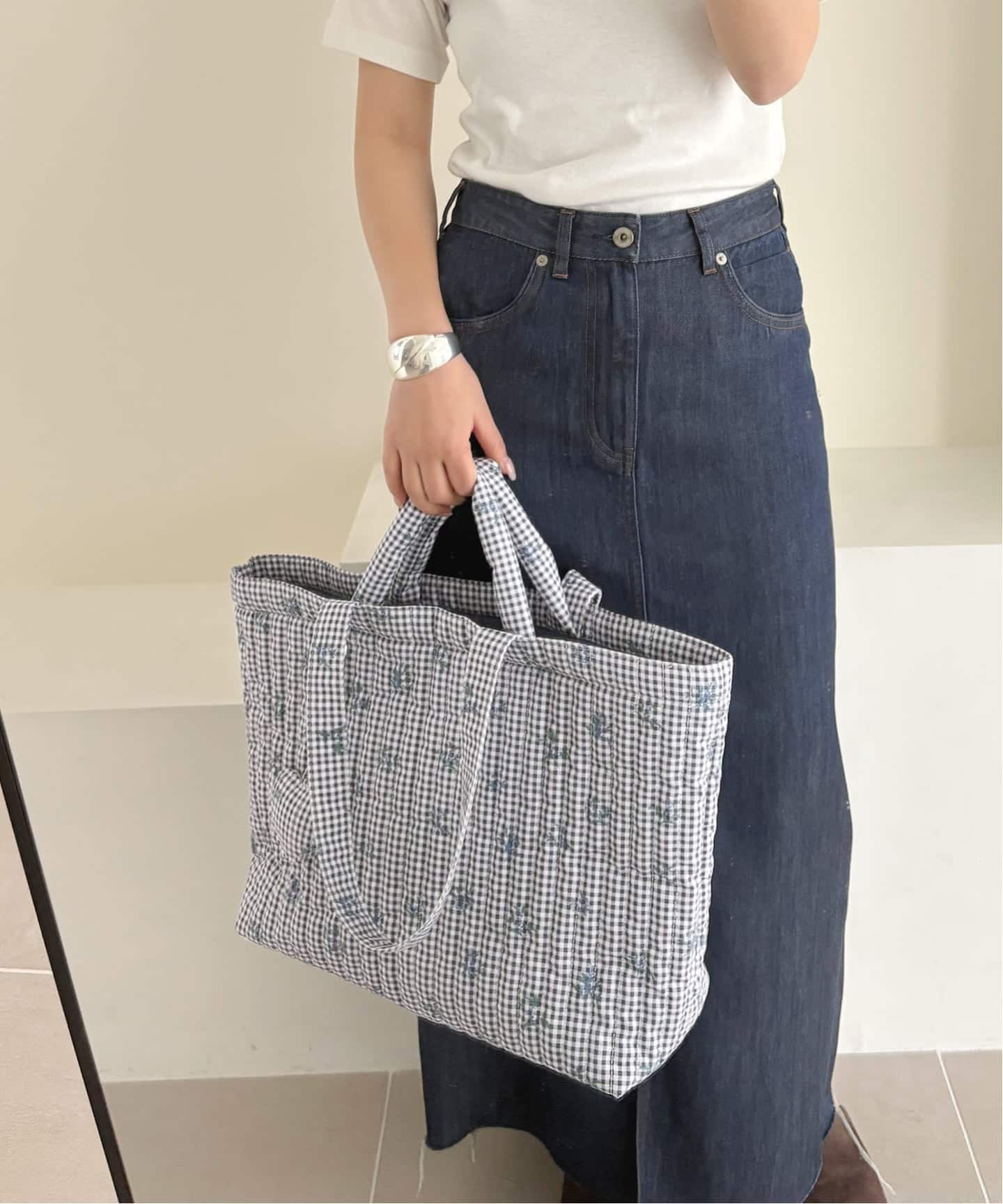 WEB限定/追加3》Margaux Dereume × SLOBE キルティングトートバッグ