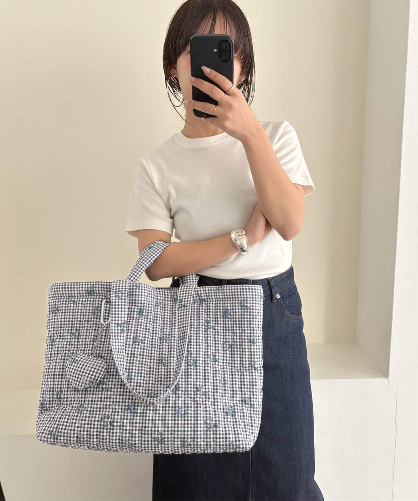 WEB限定/追加3》Margaux Dereume × SLOBE キルティングトートバッグ