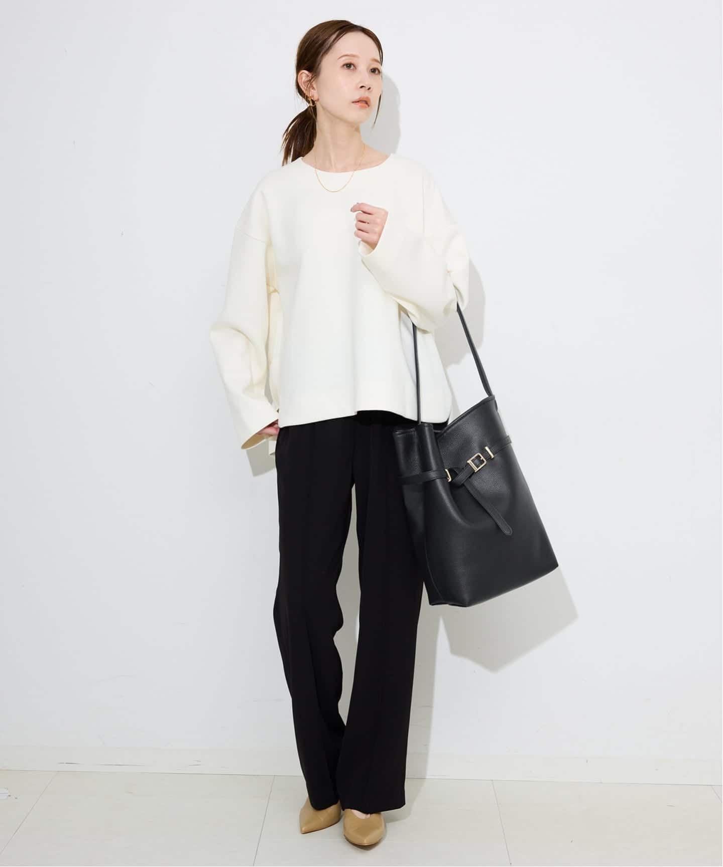 追加6予約》SLOBE ベルトスクエアトートバッグ（ショルダーバッグ