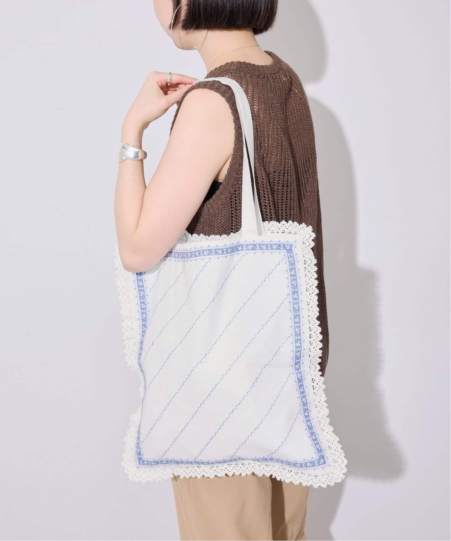 追加》crinkle crinkle crinkle SLOBE別注 handkerchief tote（トート
