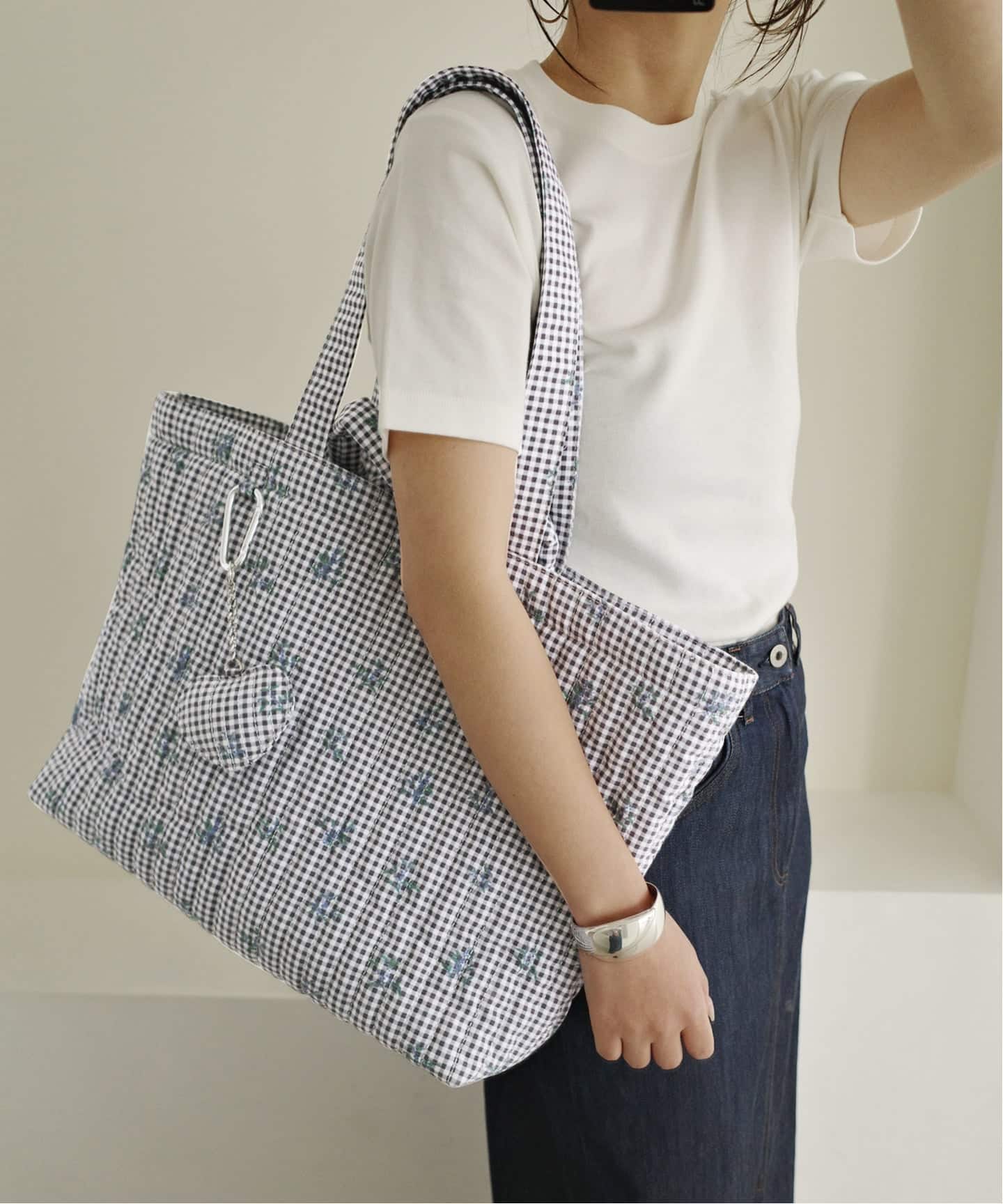 WEB限定/追加》Margaux Dereume × SLOBE キルティングトートバッグ