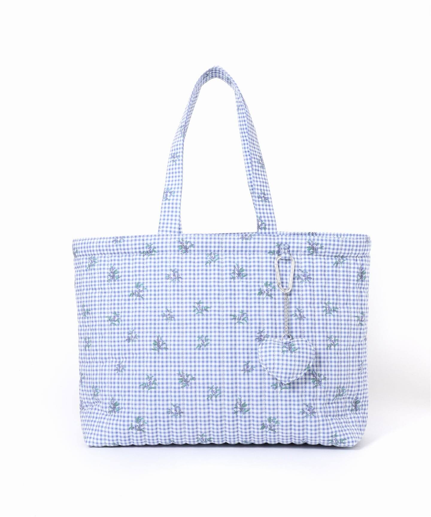 ✨️SLOBE IENA ✨️キルティングトートバッグ ✨️ブルー WEB限定/追加》Margaux Dereume × SLOBE キルティングトートバッグ