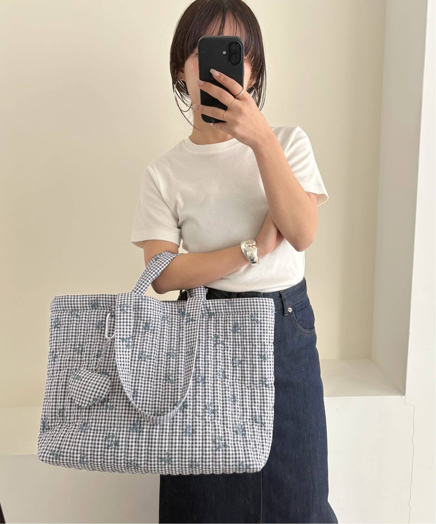 WEB限定/追加2》Margaux Dereume × SLOBE キルティングトートバッグ