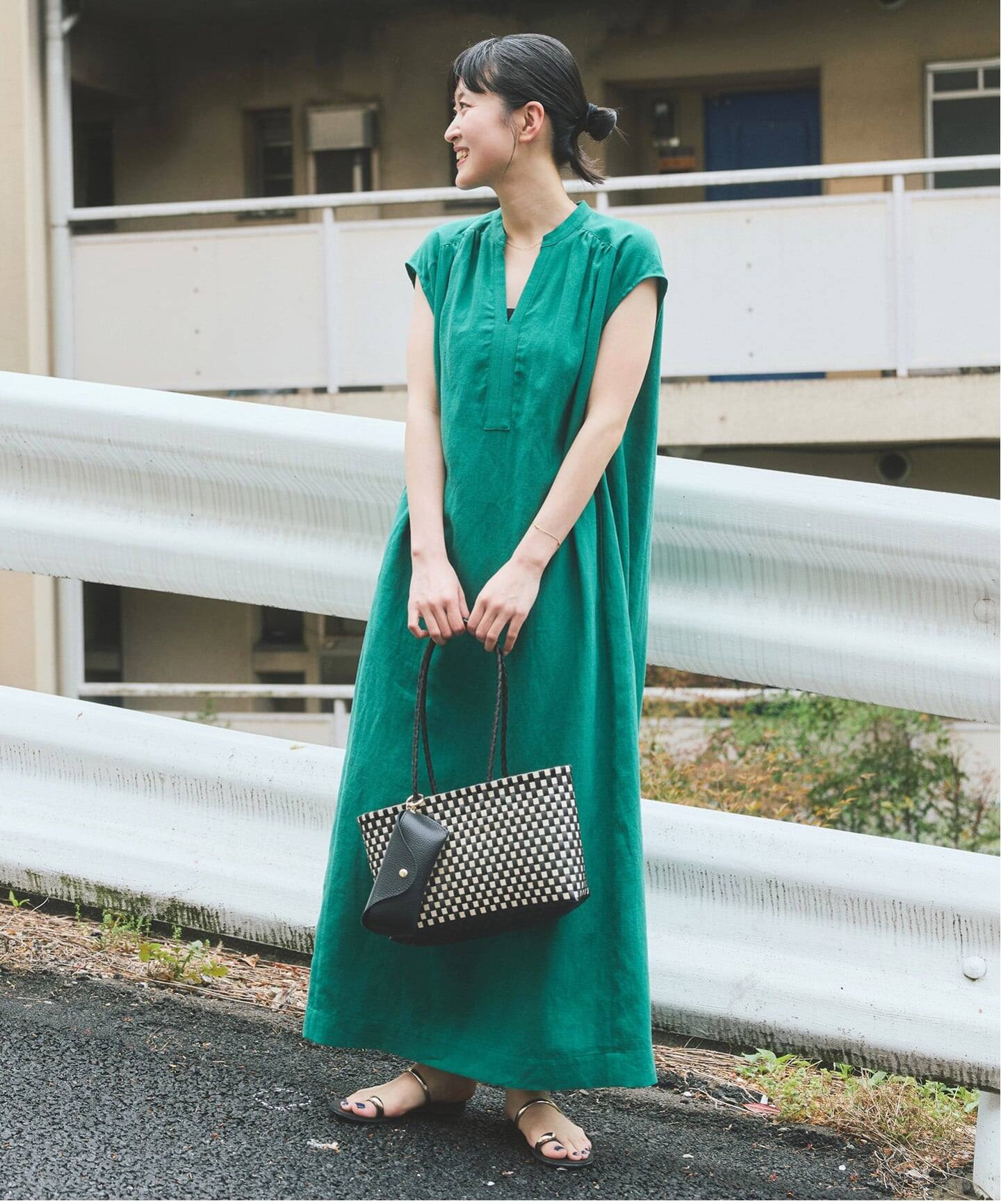 SLOBE IENA NHE/ニエ ロングハンドルカゴバッグ 追加》NHE/ニエ ロングハンドルカゴバッグ S26004NGANGNG HA（かご
