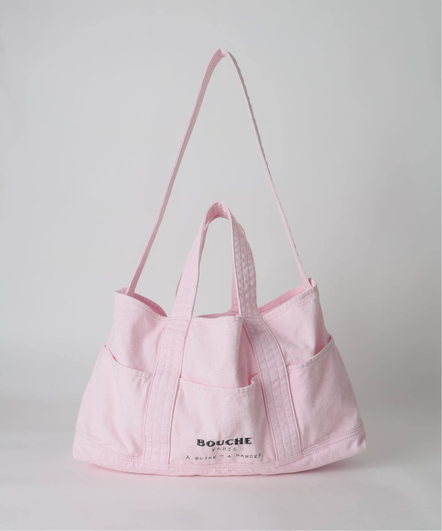 SLOBE IENA BOUCHE 別注 キャンバストートバッグ ピンク 追加2》BOUCHE SLOBE別注 キャンバストートバッグ（トートバッグ