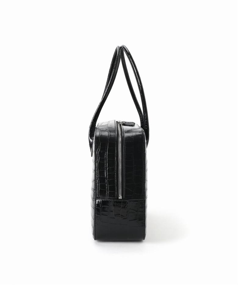 MAISON CANAU メゾン カナウ ボックスボストンL別注クロコ型押し 