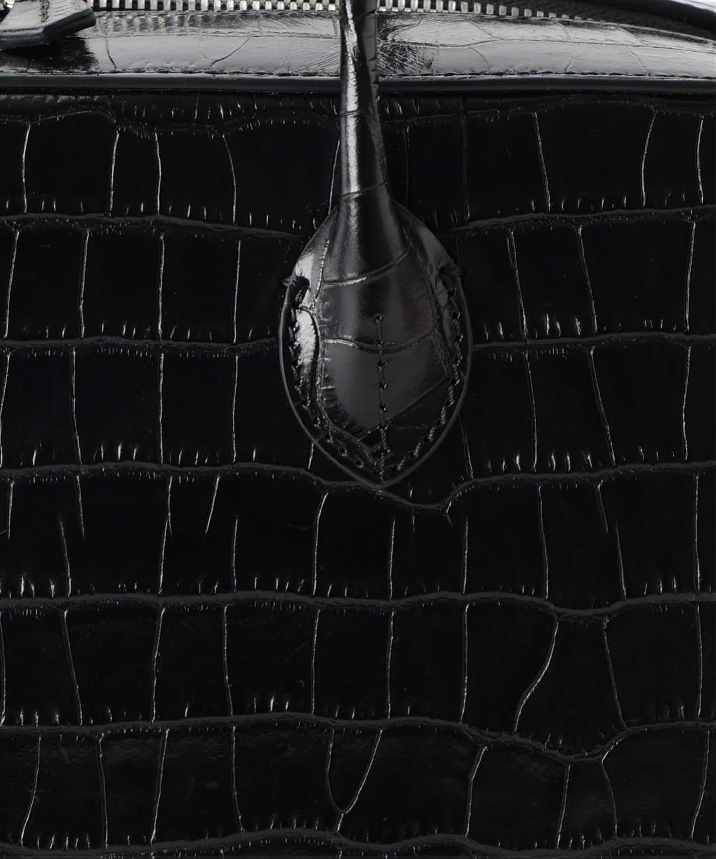 MAISON CANAU メゾン カナウ ボックスボストンL別注クロコ型押し