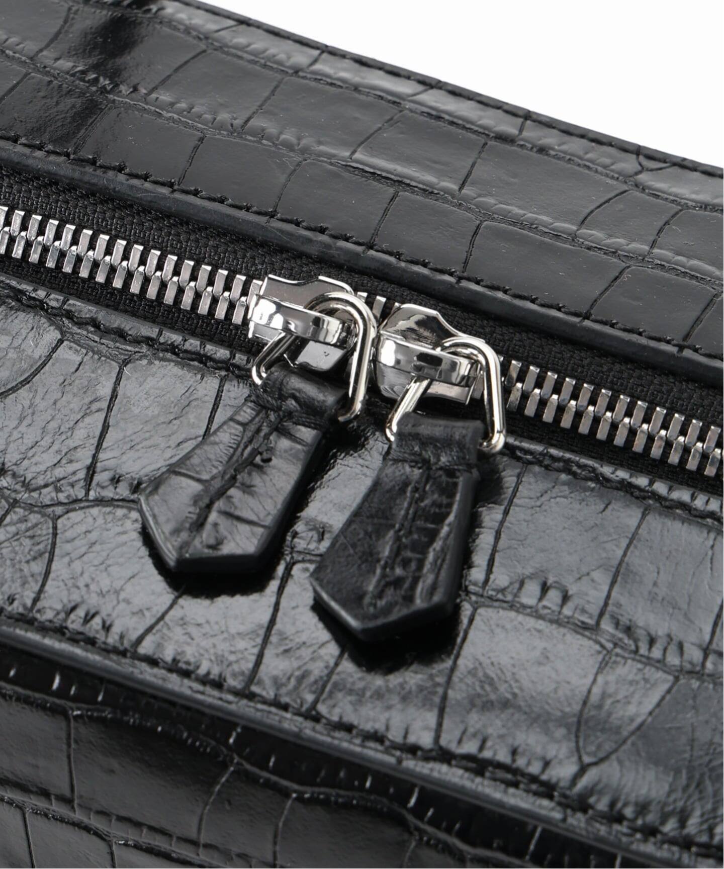 MAISON CANAU メゾン カナウ ボックスボストンL別注クロコ型押し